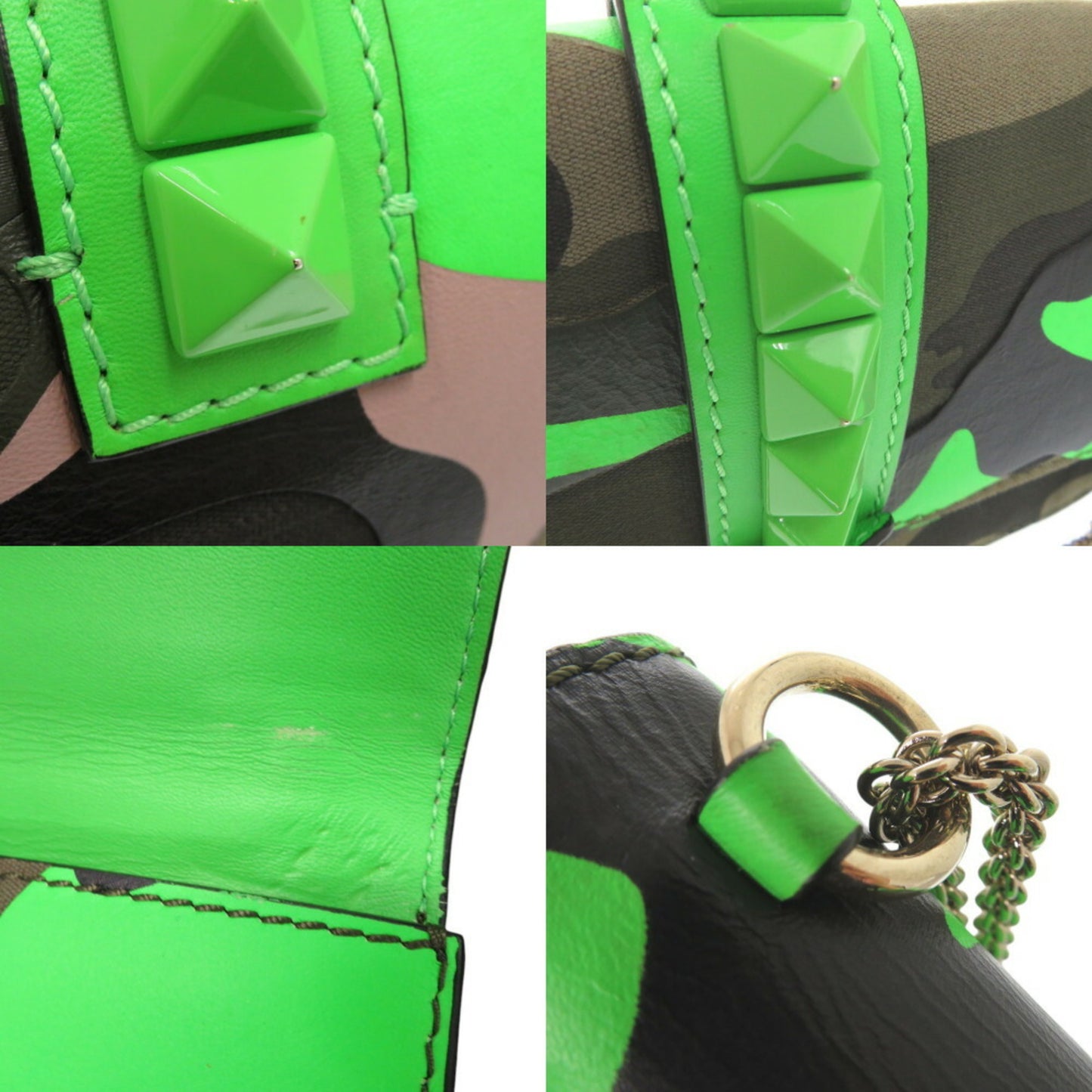 Valentino Garavani Glam Rock Camouflage Shoulder Bag In Canvas And Leather