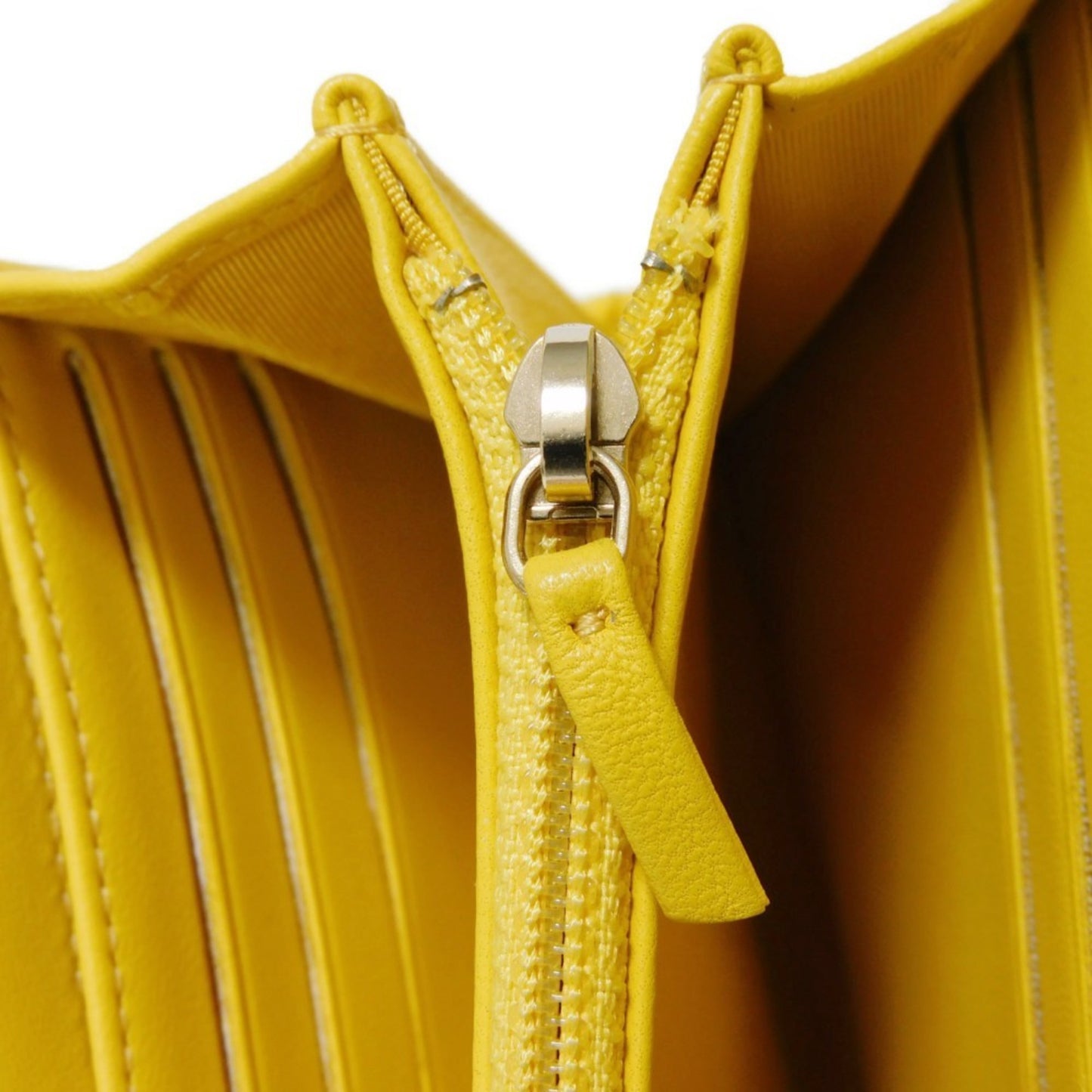 Chanel Long Wallet Boy Chanel Flap Coco Mark Quilted Lambskin 27Th Series Matelasse Yellow A80286