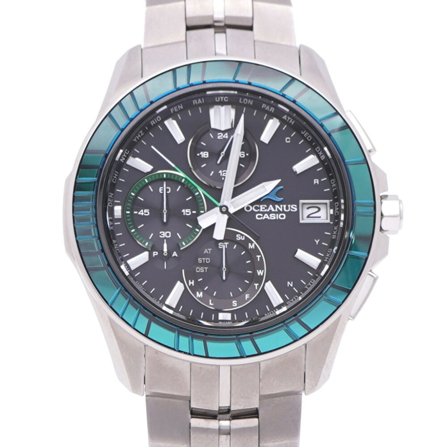 Like New Casio Oceanus Manta 20Th Anniversary Model Sg-1Ajr / Ocw-S7000 Solar Radio Watch Titanium