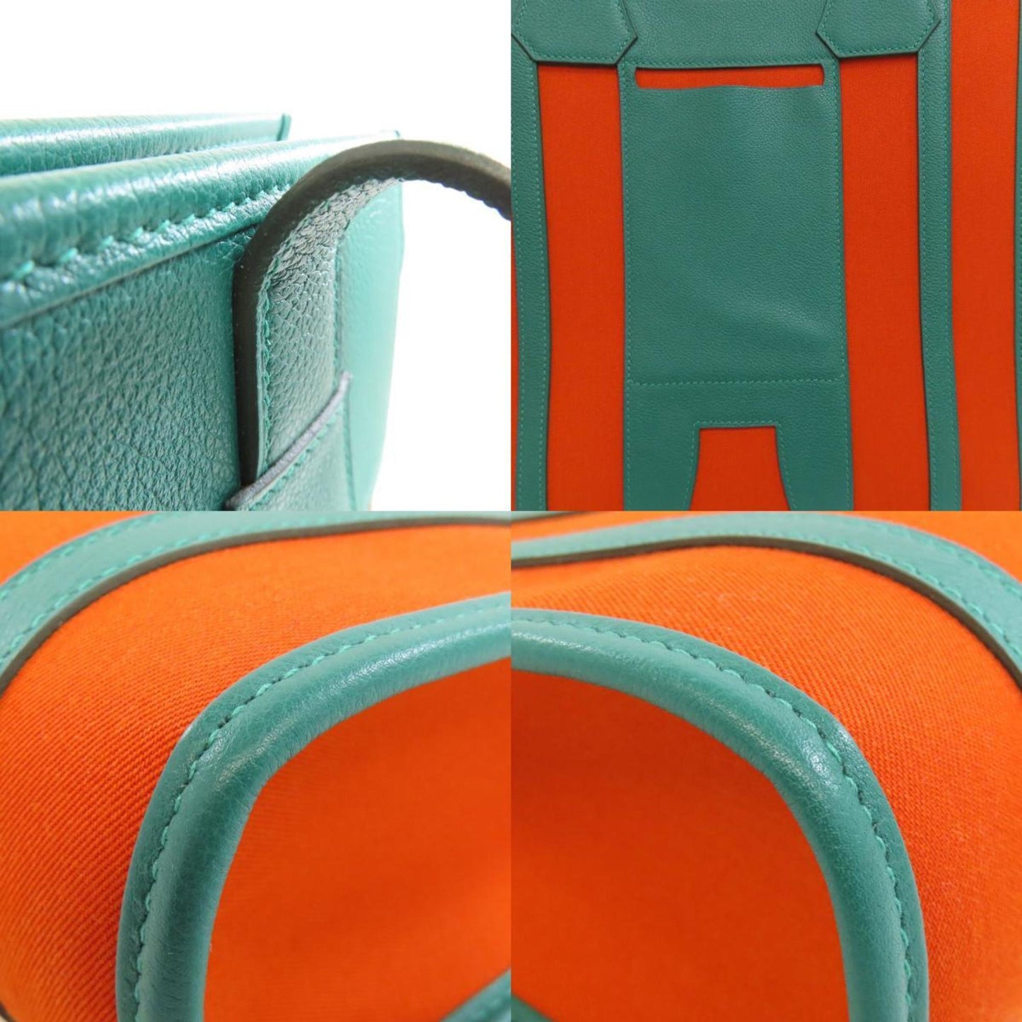 Hermes Petite H Belle Tote Bag Canvas Calfskin