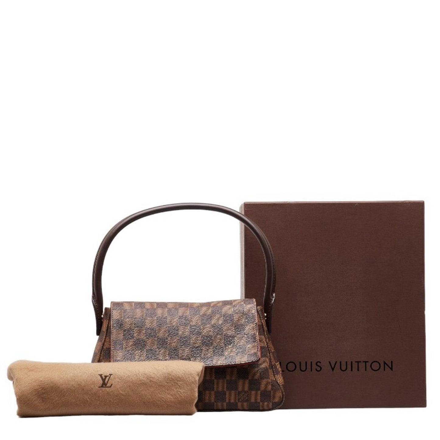 Louis Vuitton Damier Looping Special Order Handbag Shoulder Bag N51148 Brown Pvc Leather