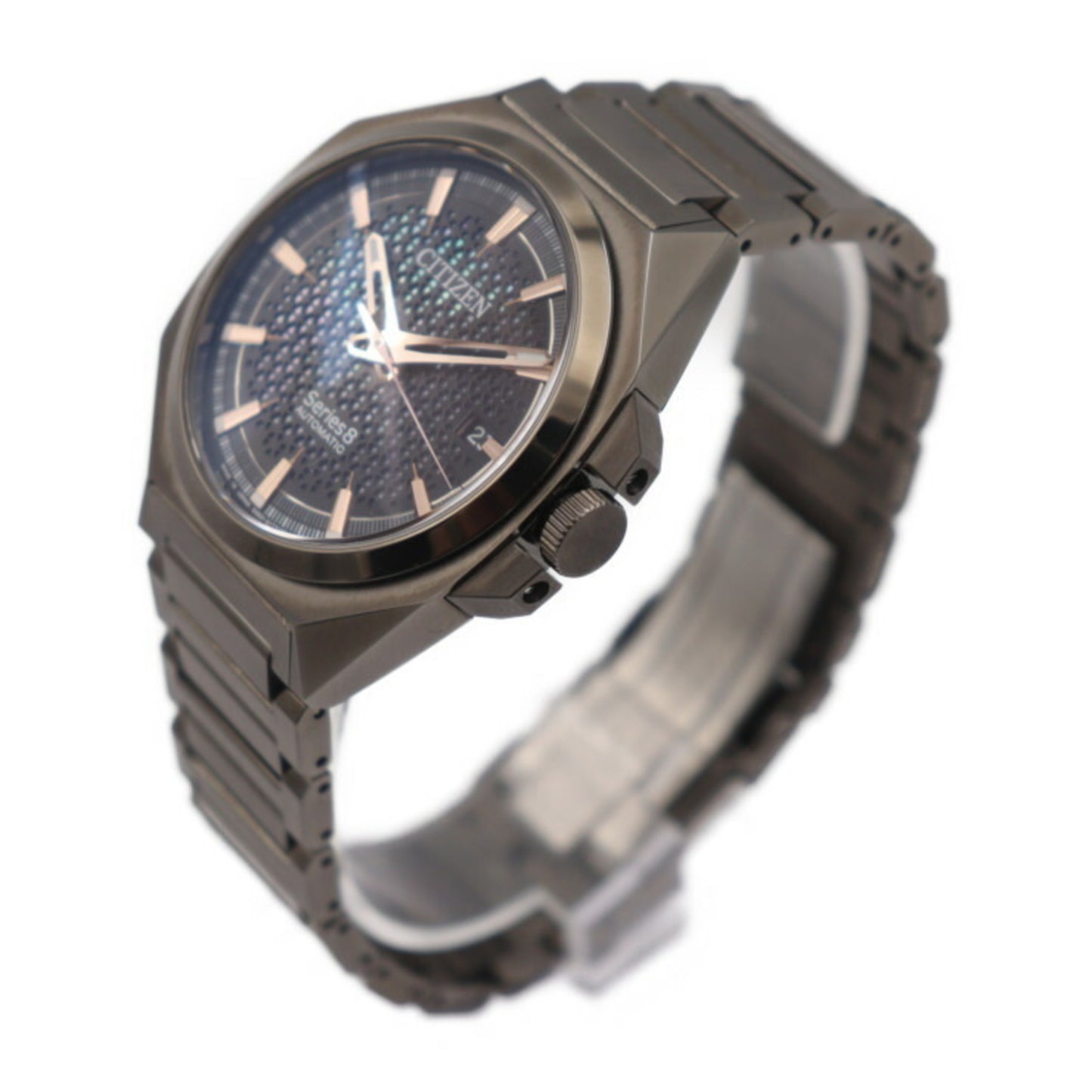 Citizen Mechanical 830 Series 8 Watch Na1015-81Z Stainless Steel Grey Automatic 2411043010045R1