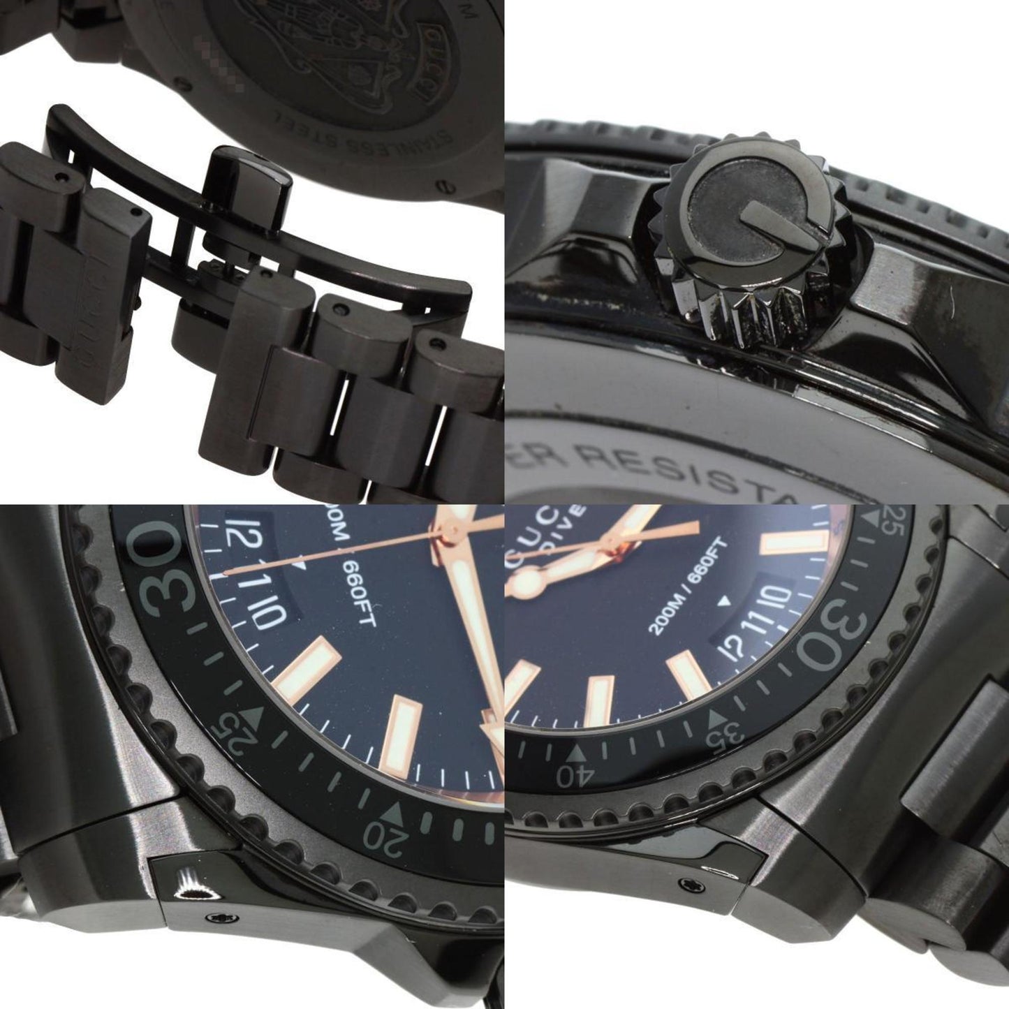 Gucci Ya136.2 Dive Watch Stainless Steel Ss