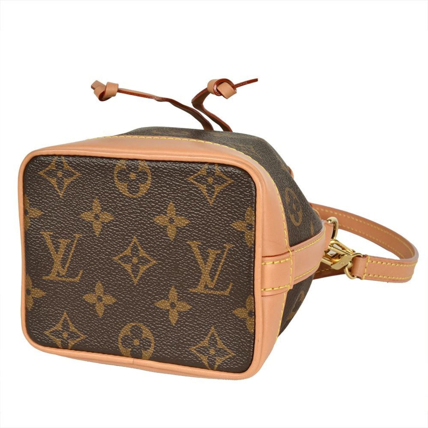 Louis Vuitton Nano Noe Shoulder Bag Monogram Canvas M81266 Brown Rfid Handbag