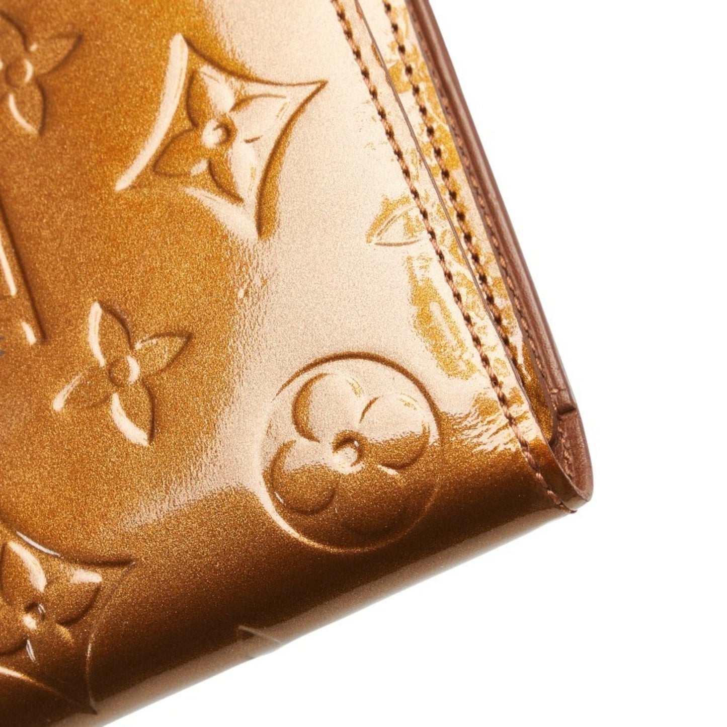 Louis Vuitton Monogram Vernis Walker Pochette M91154 Bronze Brown Patent Leather