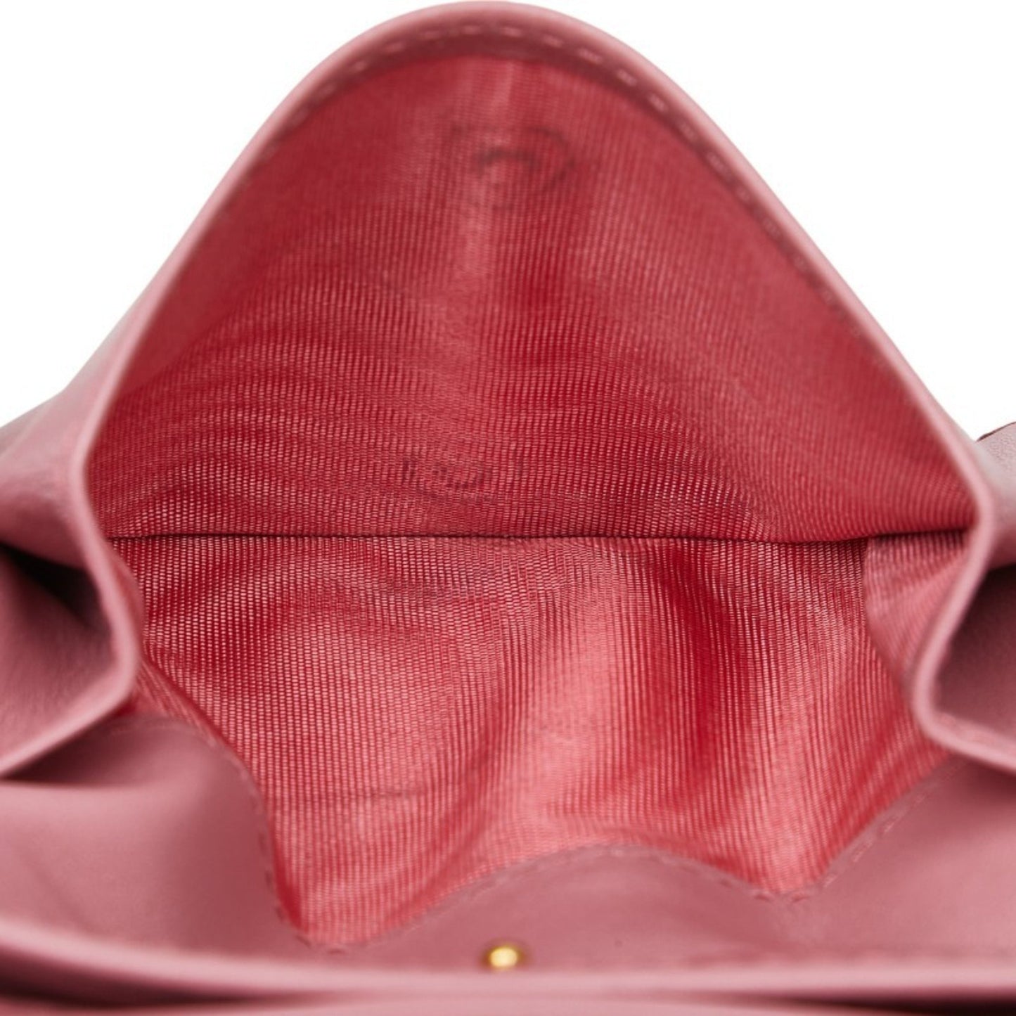 Prada Tri-Fold Wallet Pink Leather