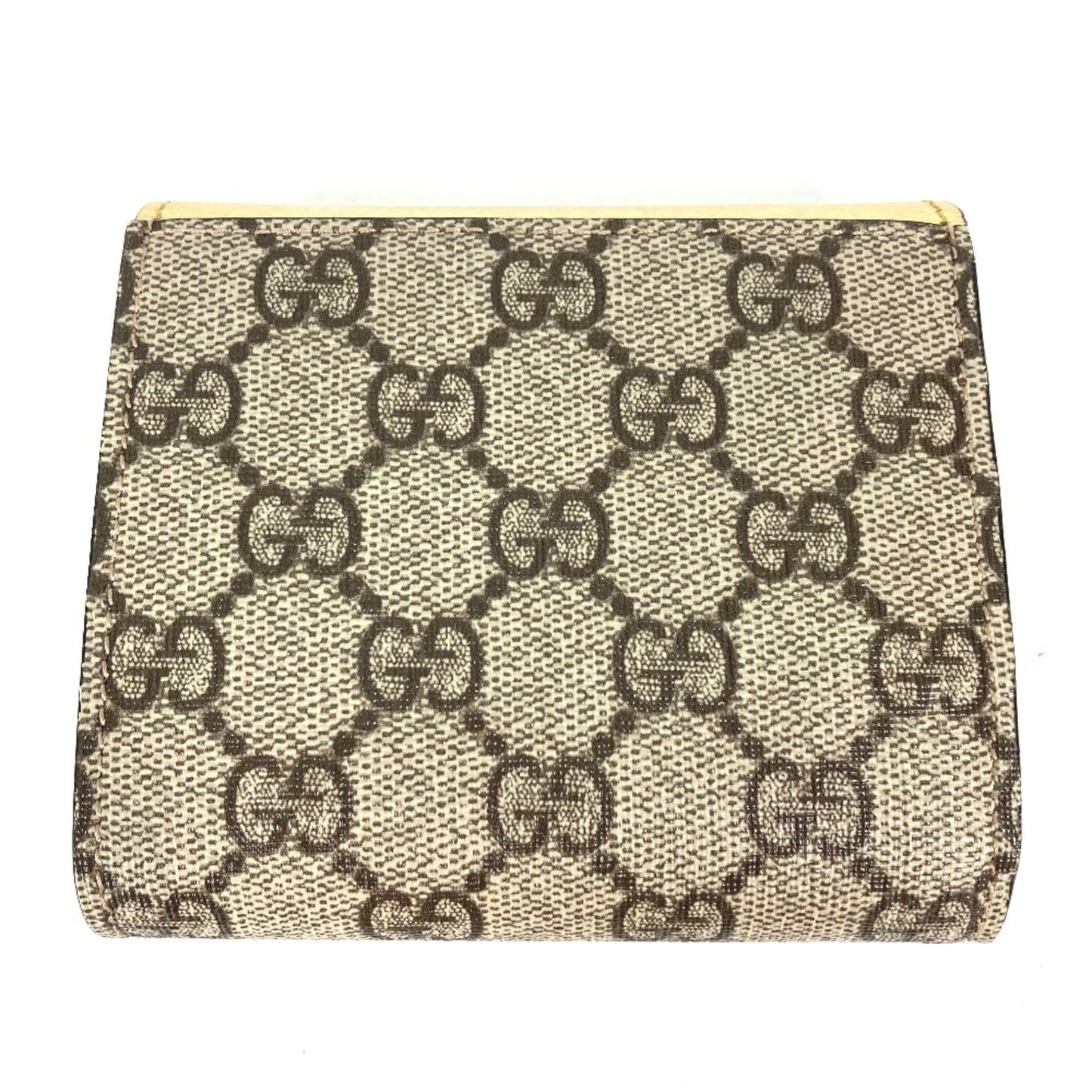 Gucci 598587 Compact Wallet Folded Wallet Gold Beige