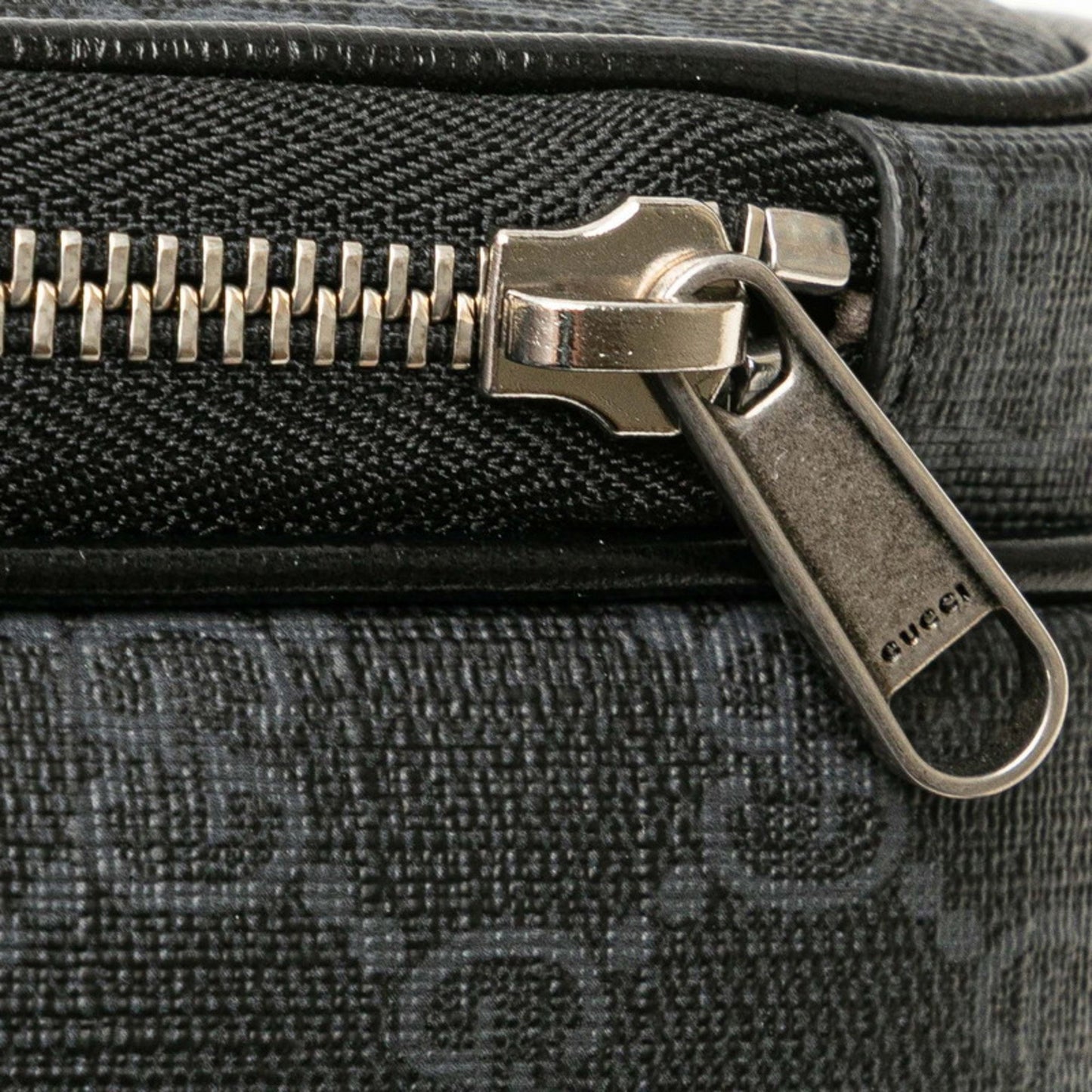 Gucci Interlocking G Shoulder Bag 672952 Black Pvc Leather