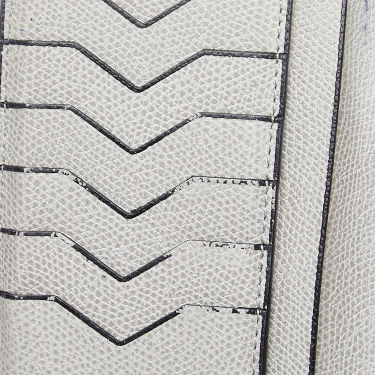 Valextra Vertical 12 Card Long Wallet Billfold Grey Leather