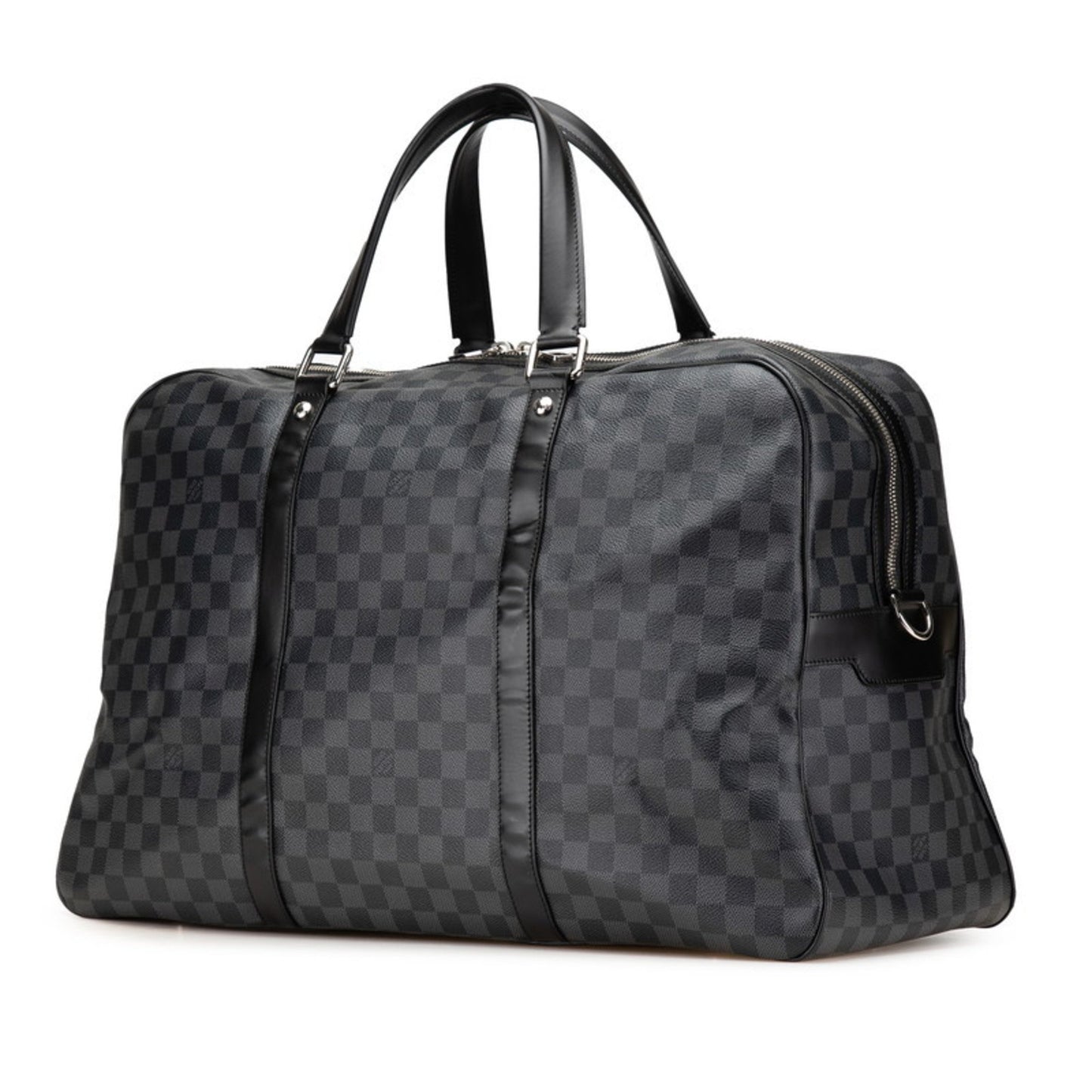 Louis Vuitton Damier Graphite Sac Voyage White Handle Boston/Shoulder Bag