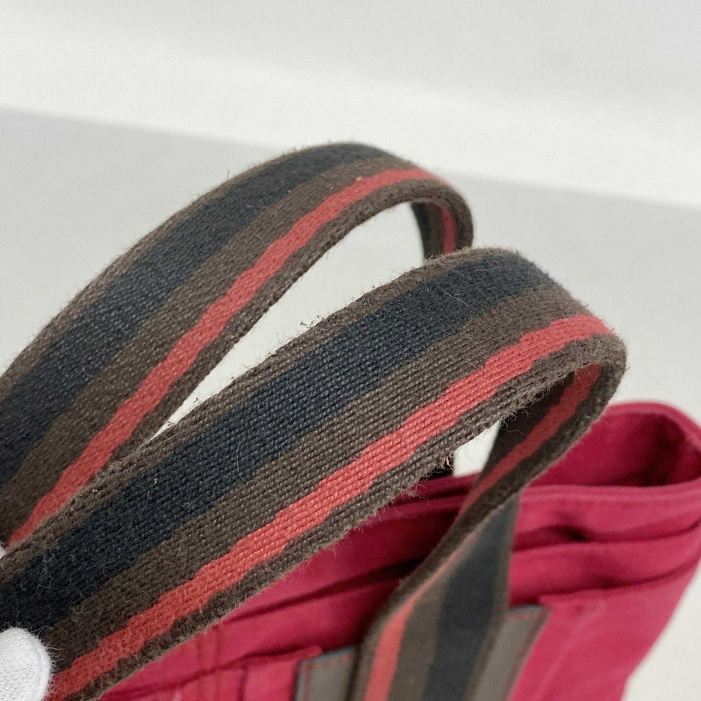 Hermes Troca Horizontal Canvas Handbag Red