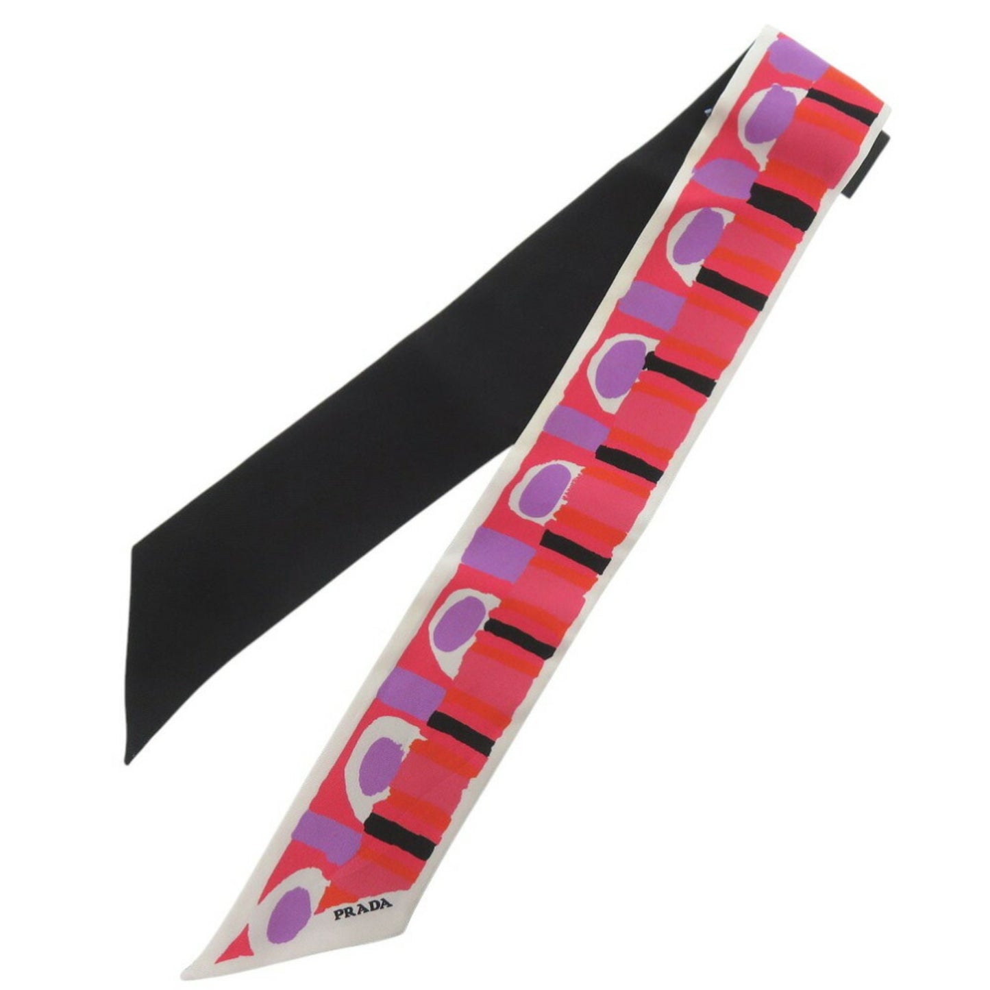 Like New Prada Printed Twill Scarf/Muffler 1Ff008 Silk Multicolor 0592Prada