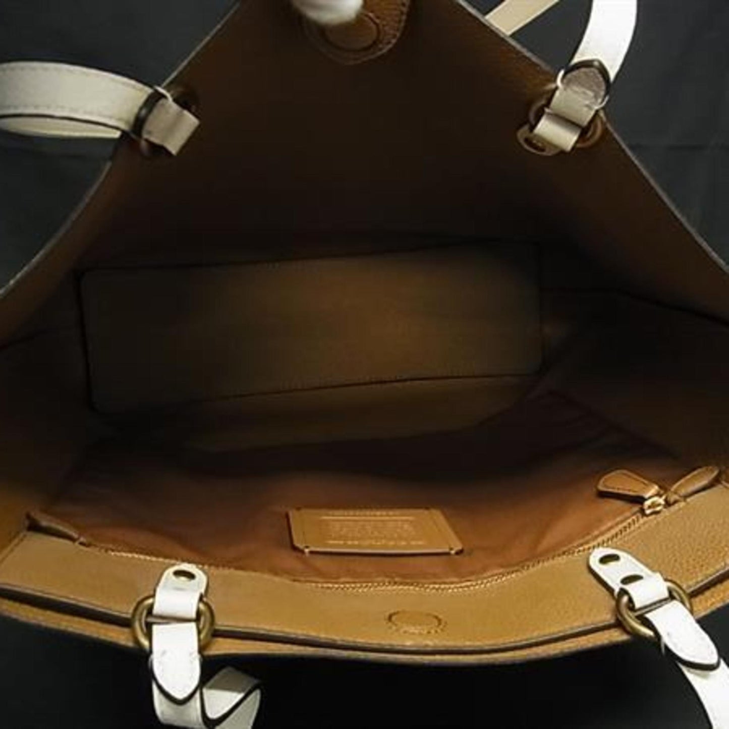 Coach Plaza Tote Bag 88341 Ivory Leather