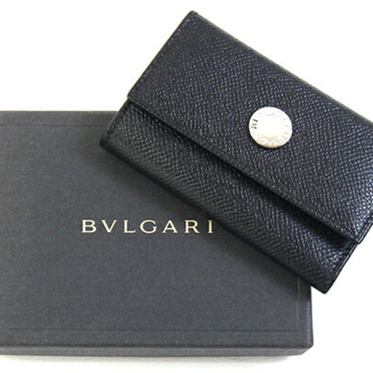 Bvlgari 6-Ring Key Case 20234 Black Leather
