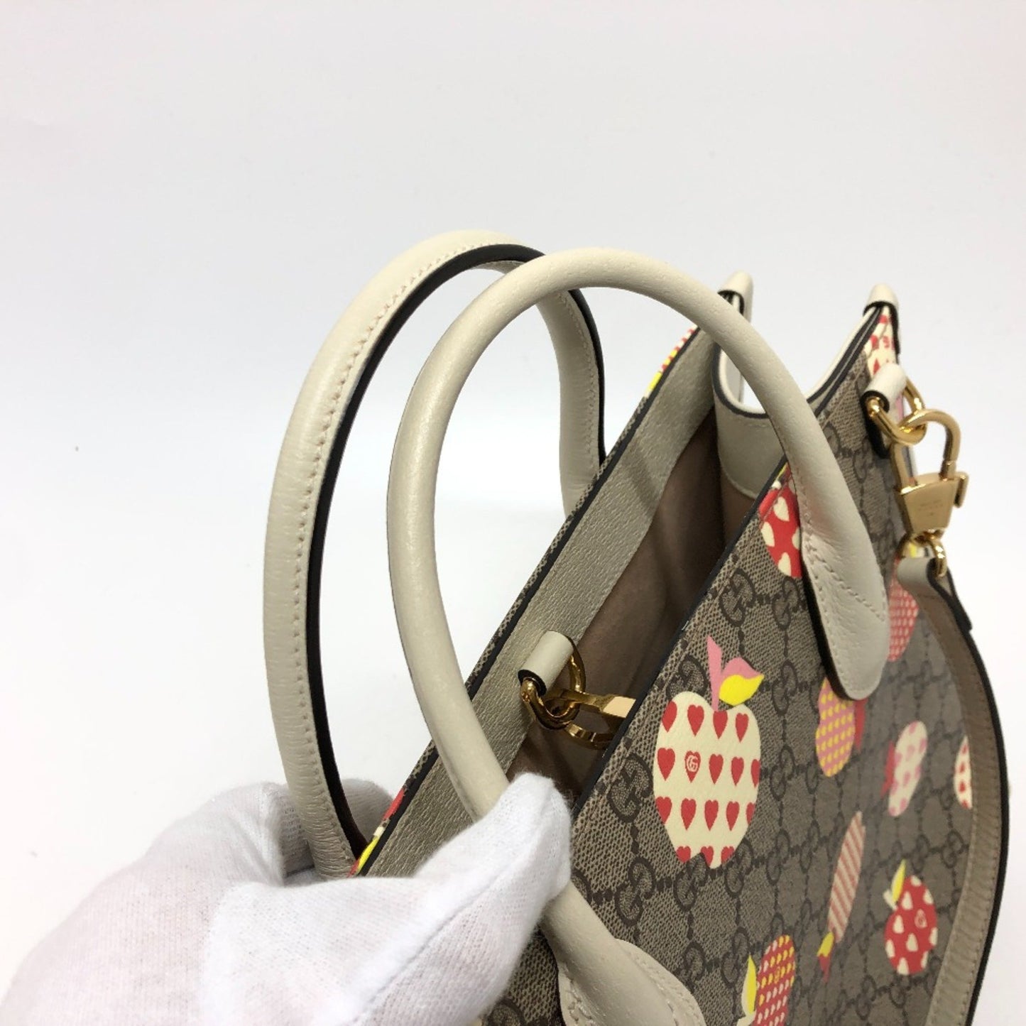 Gucci 659983 Gg 2Way Bag Hand Bag Beige Goldhardware