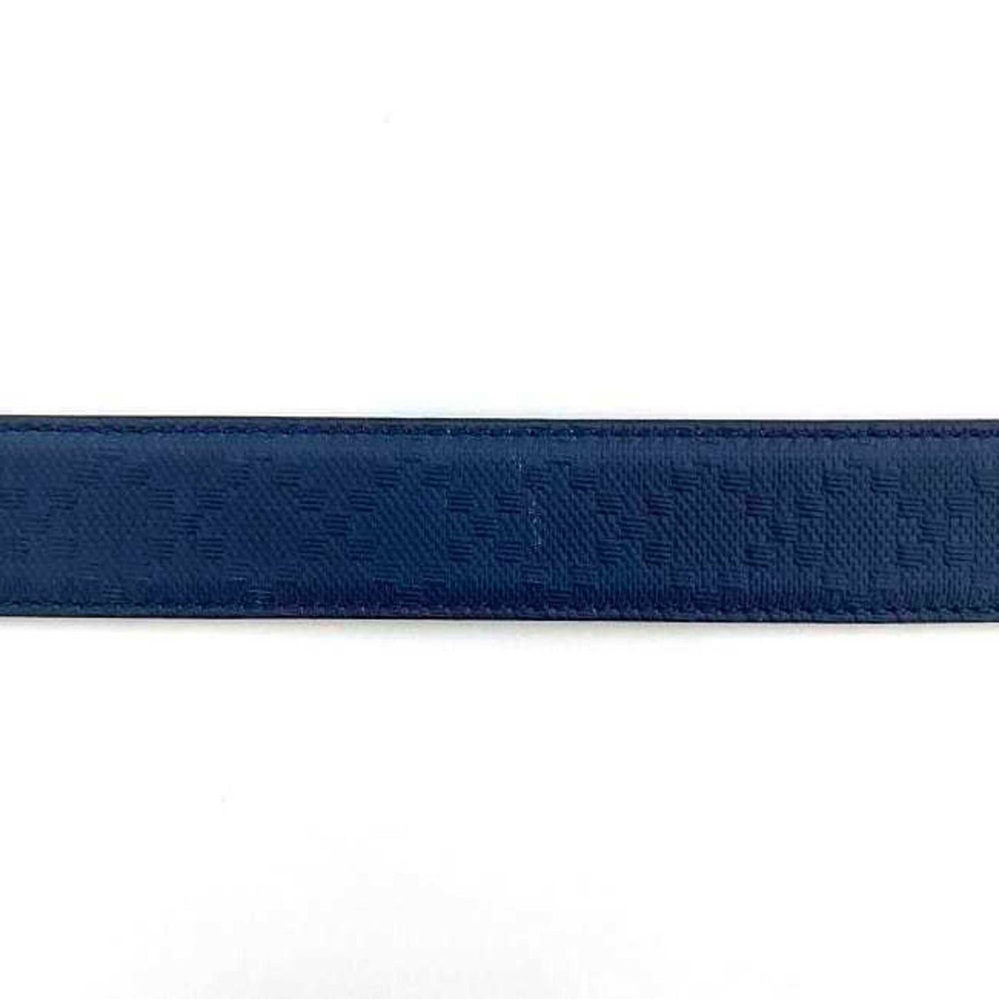 Gucci Belt Navy Interlocking Diamante 525040 30Mm Waist Leather Gucci Gg Square Buckle