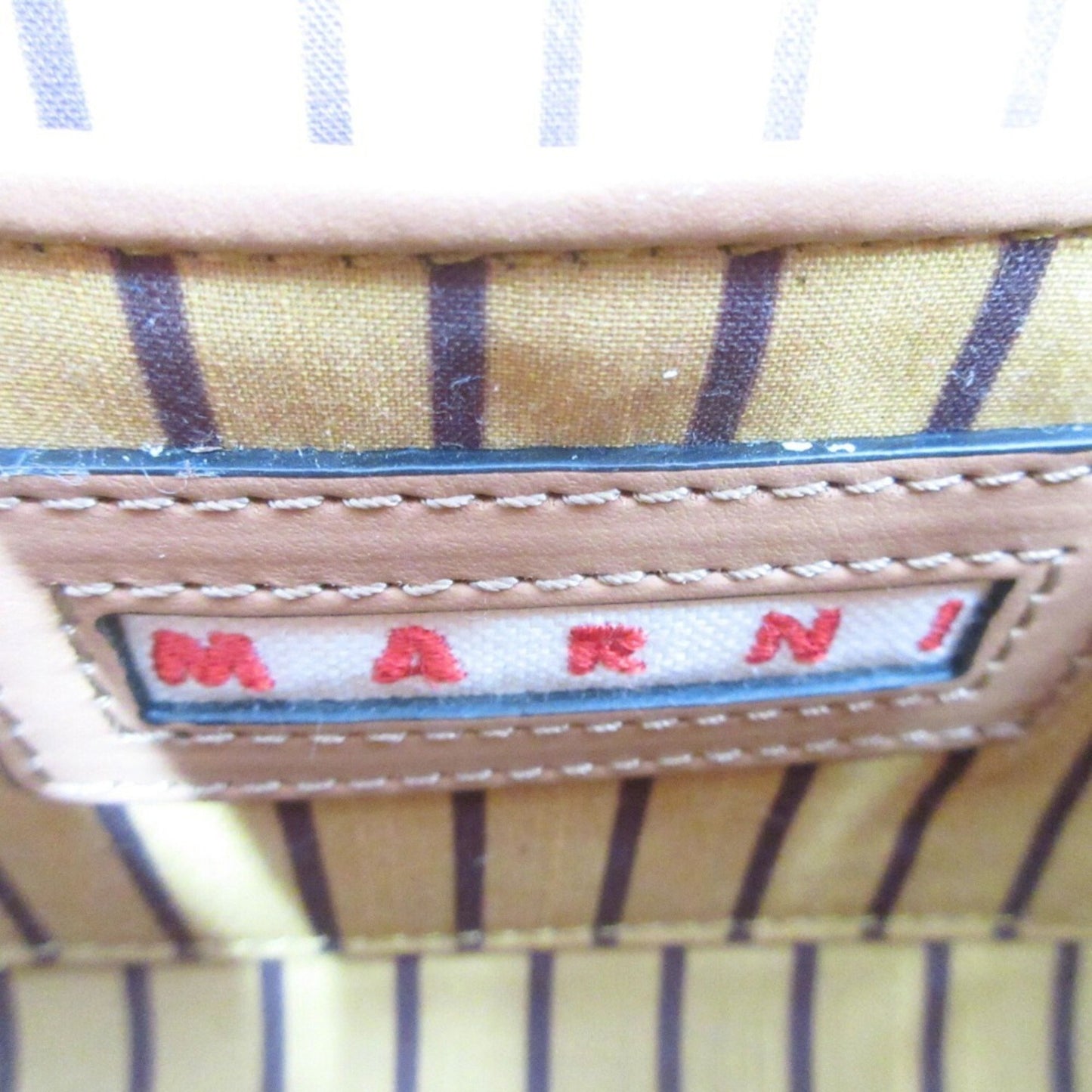 Marni Leather 2Way Waist Pouch Shoulder Body Bag White Brown