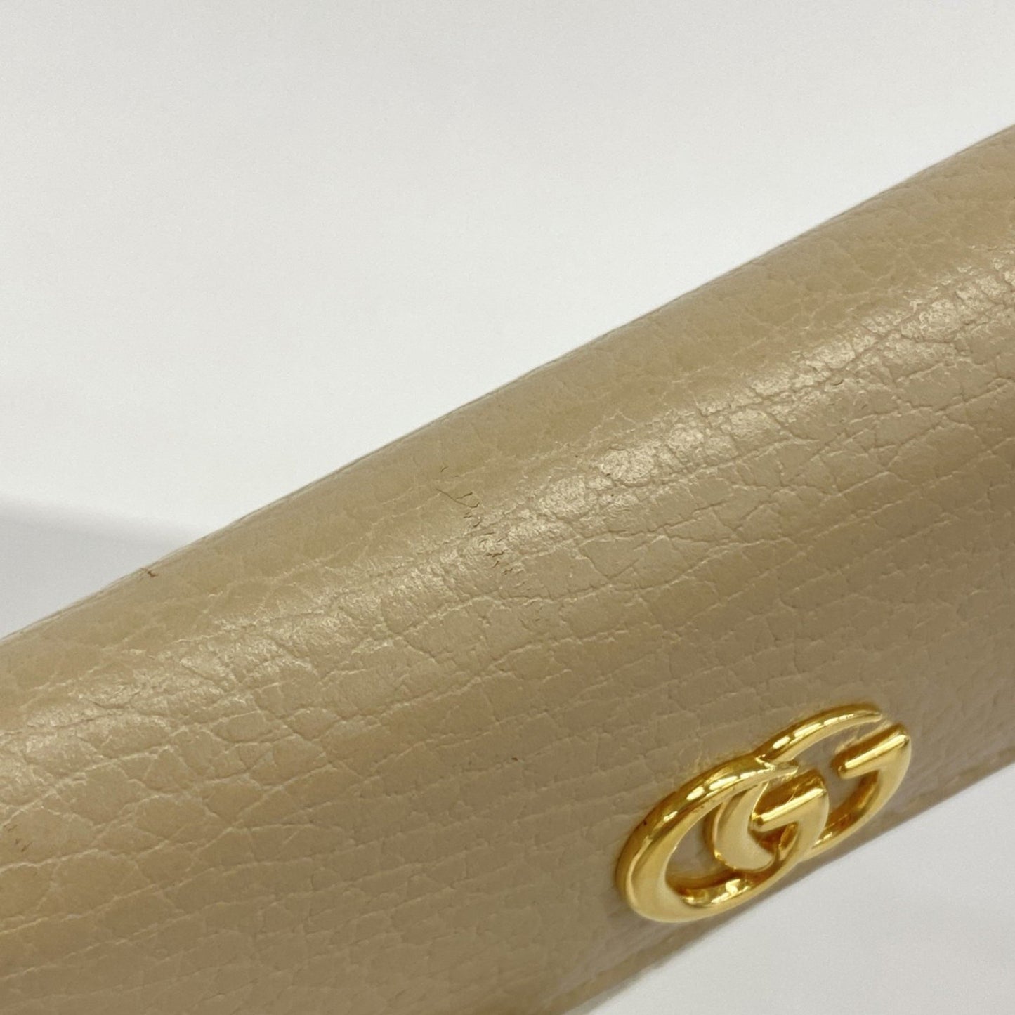 Gucci Gg Marmont Key Case 456118 Leather Beige