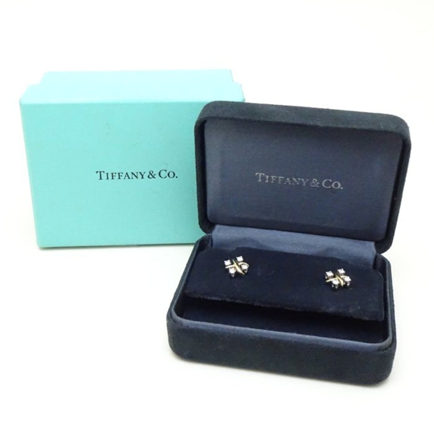 Tiffany&Co. Tiffany Schlumberger Earrings Diamond K18Yg Yellow Gold X Pt950 Platinum 293415