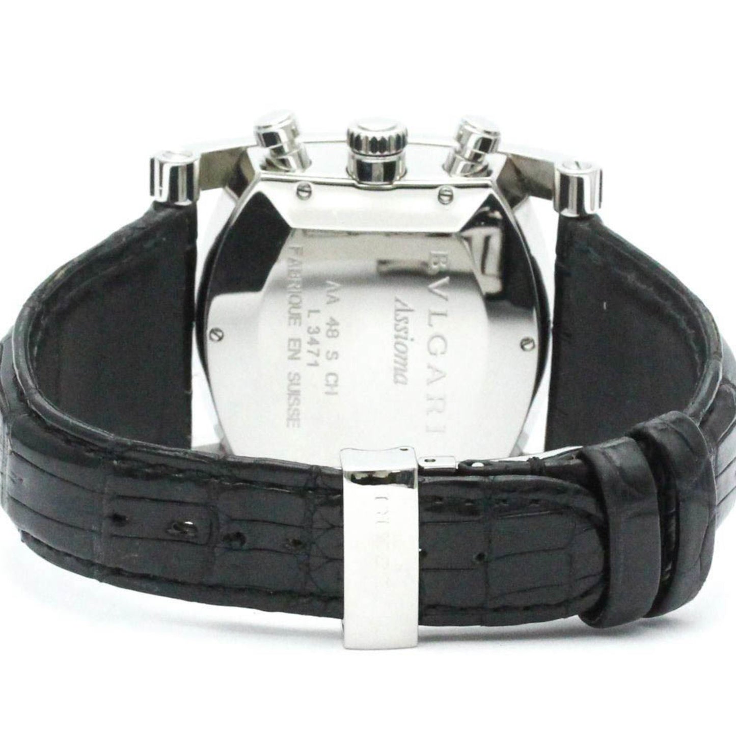 Polished Bvlgari Assioma Chronoragph Steel Automatic
