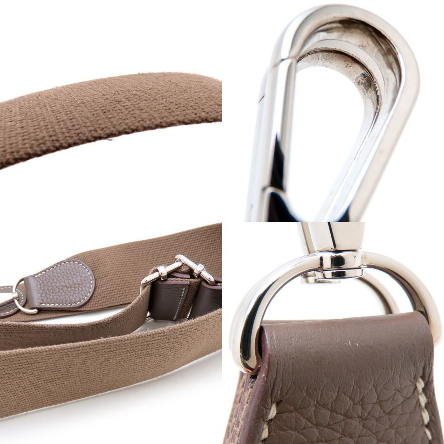 Hermes Evelyn 3 Pm Shoulder Bag In Taurillon Clemence Etoupe Leather