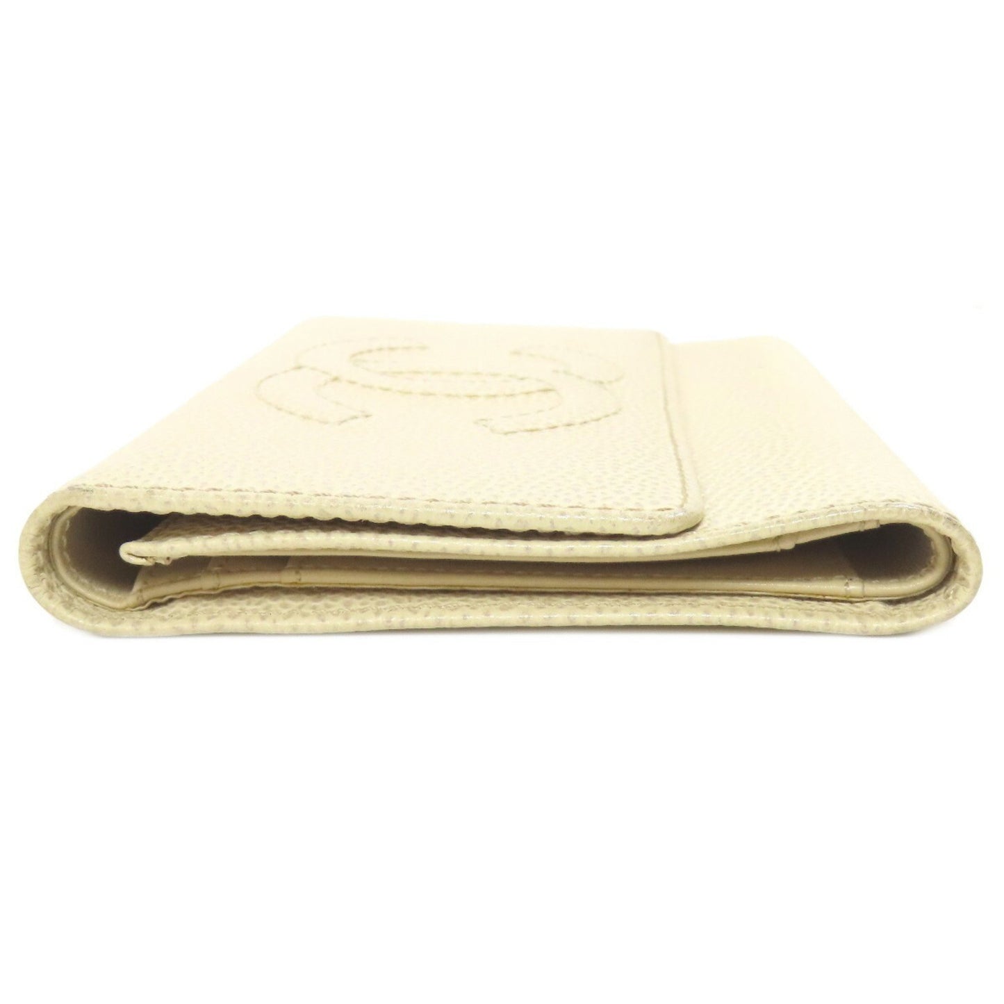 Chanel Coco Mark Bi-Fold Wallet Grained Calfskin