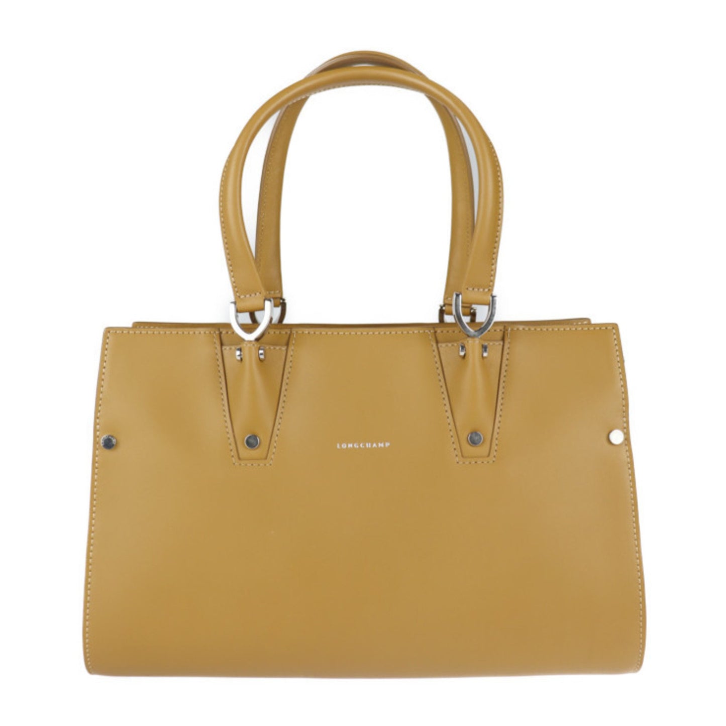 Longchamp Tote Bag S Paris Premier Handbag Calfskin Leather Camel
