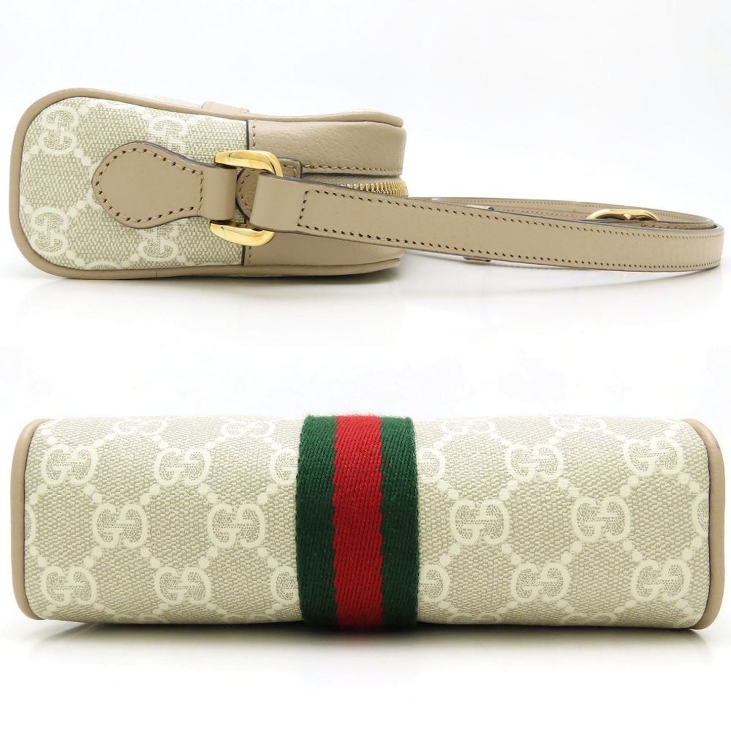 Gucci Ophidia 517350 Shoulder Bag In Gg Supreme Canvas And Leather