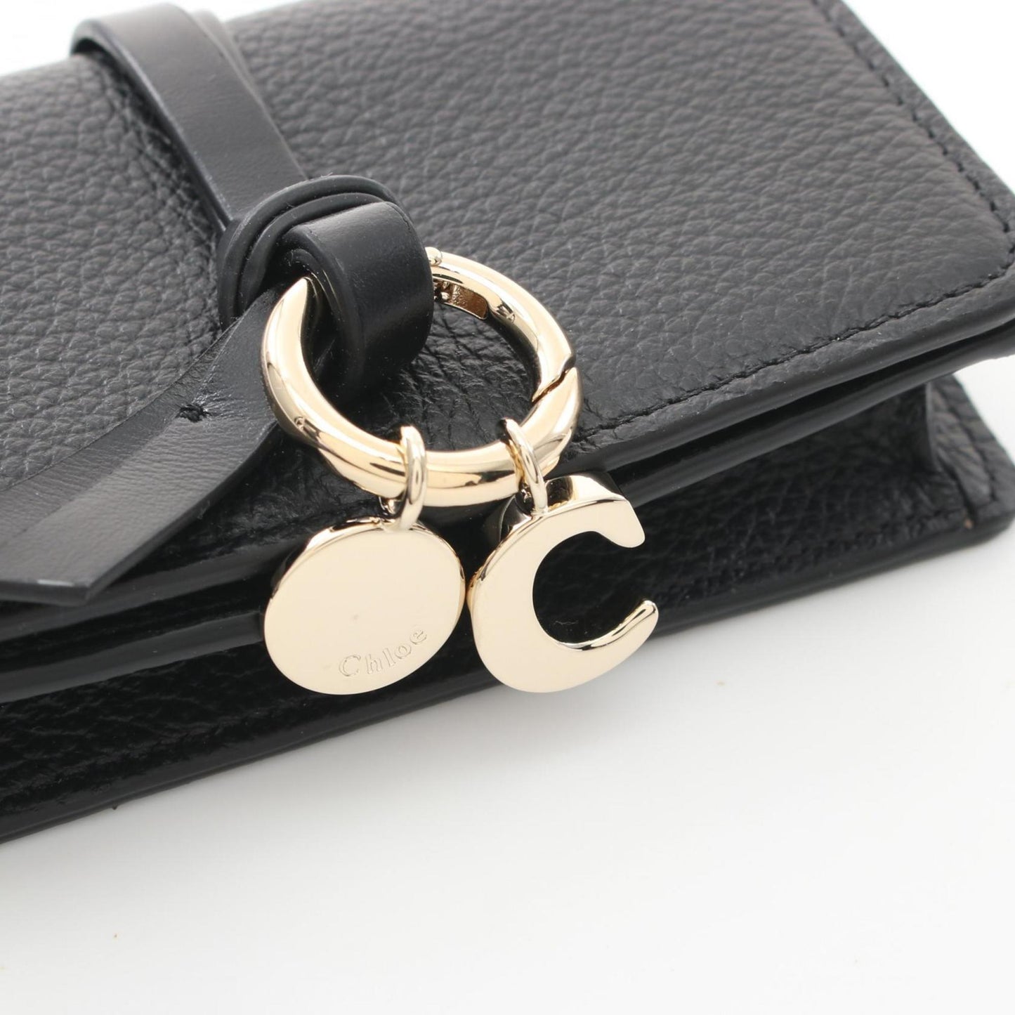 Chlo Chloe Alphabet Alphabet Business Card Holder/Card Case Leather