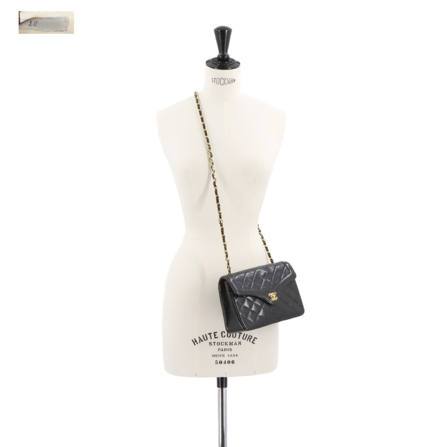 Chanel Matelasse Chain Shoulder Bag Leather Black Gold Metal Fittings