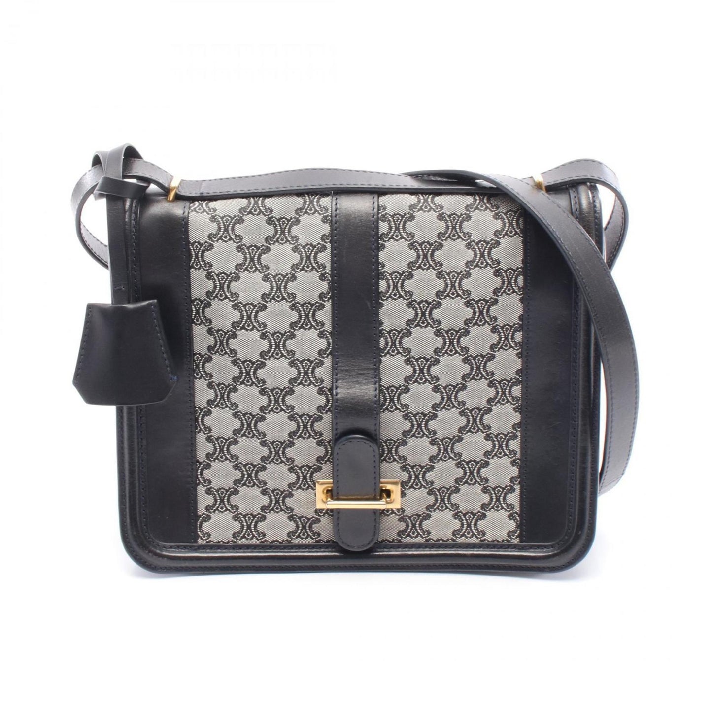 Celine Triomphe Shoulder Bag Canvas Leather