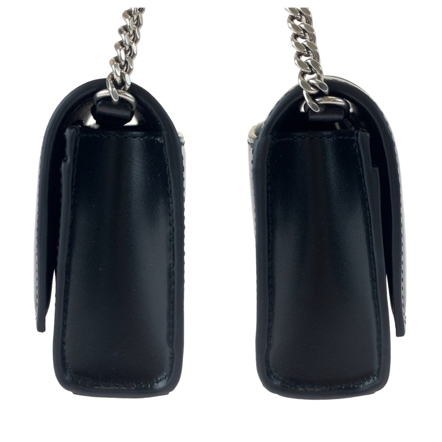 Balenciaga Balenciaga Adidas Collaboration Hourglass Wallet On Chain Black White Leather 2304Blsjj