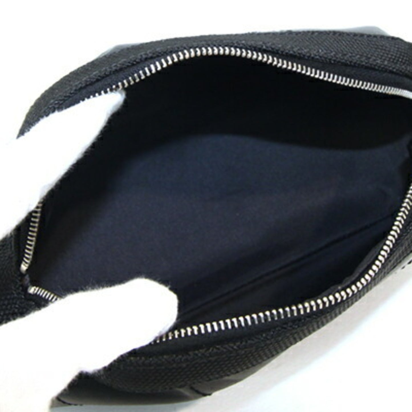 Chanel Pouch Paris Biarritz A34212 Black Coated Canvas Coco Mark Quilted
