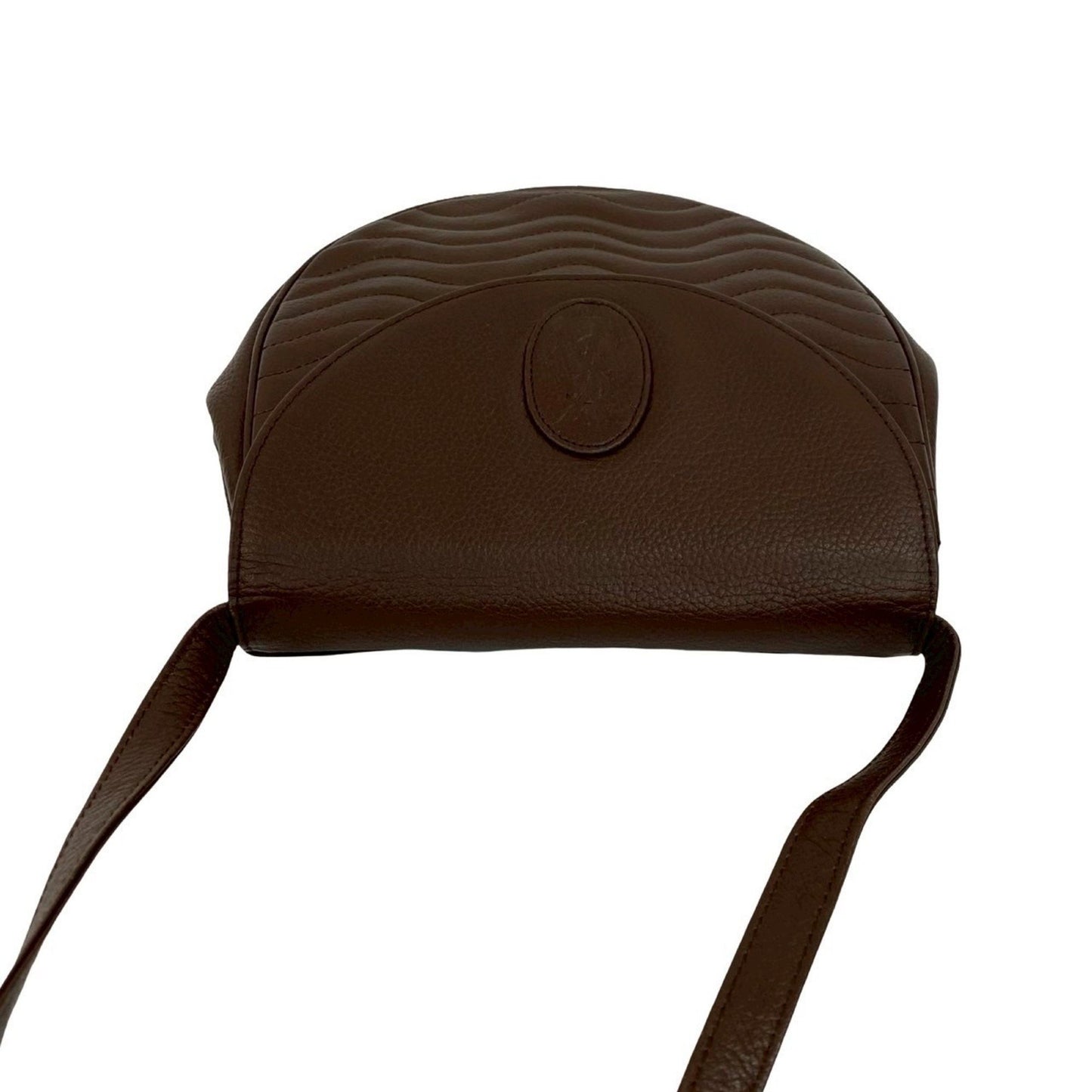 Yves Saint Laurent Ysl Logo Leather Shoulder Bag/Pochette In Brown