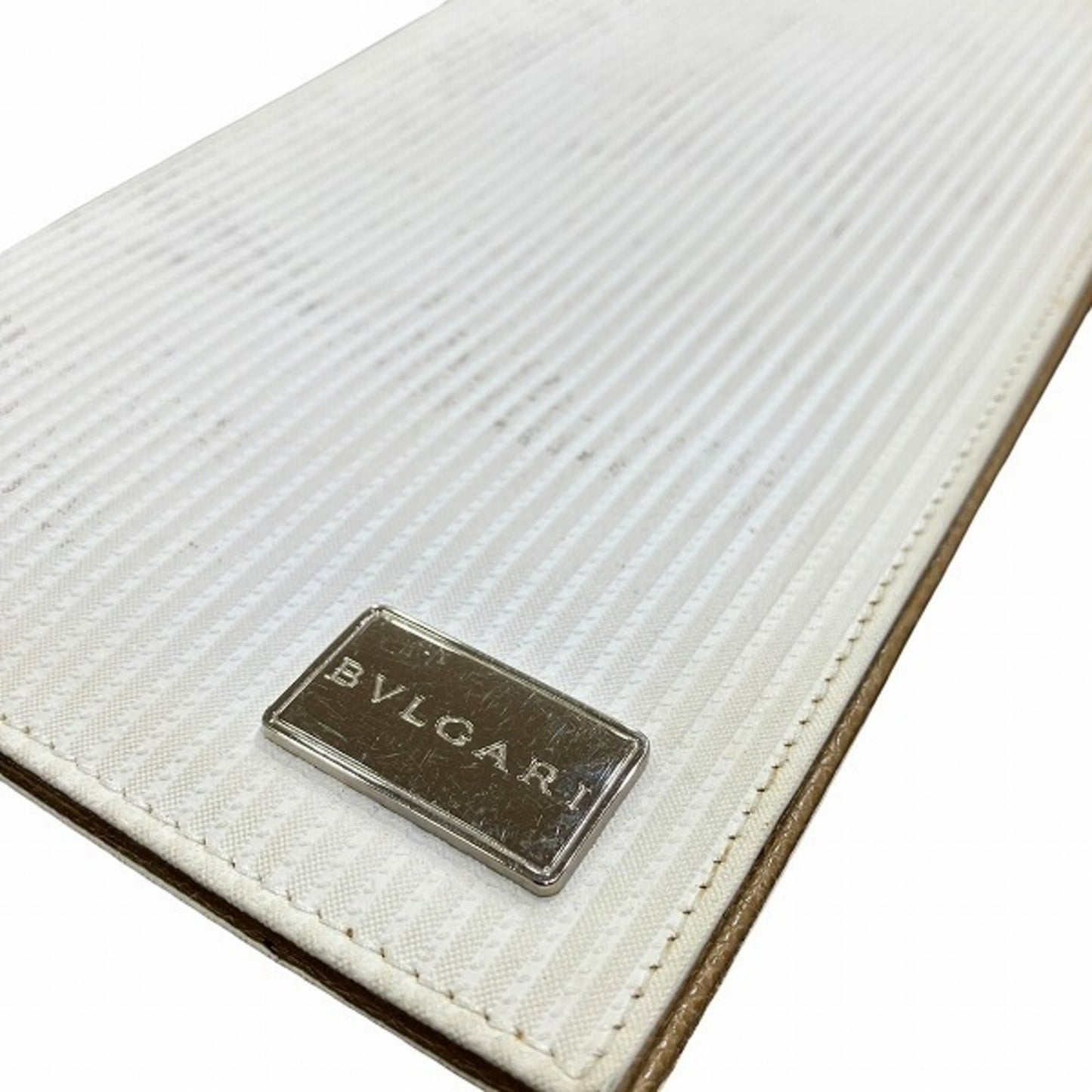 Bvlgari Mirelge White Leather Accessory Passport Case