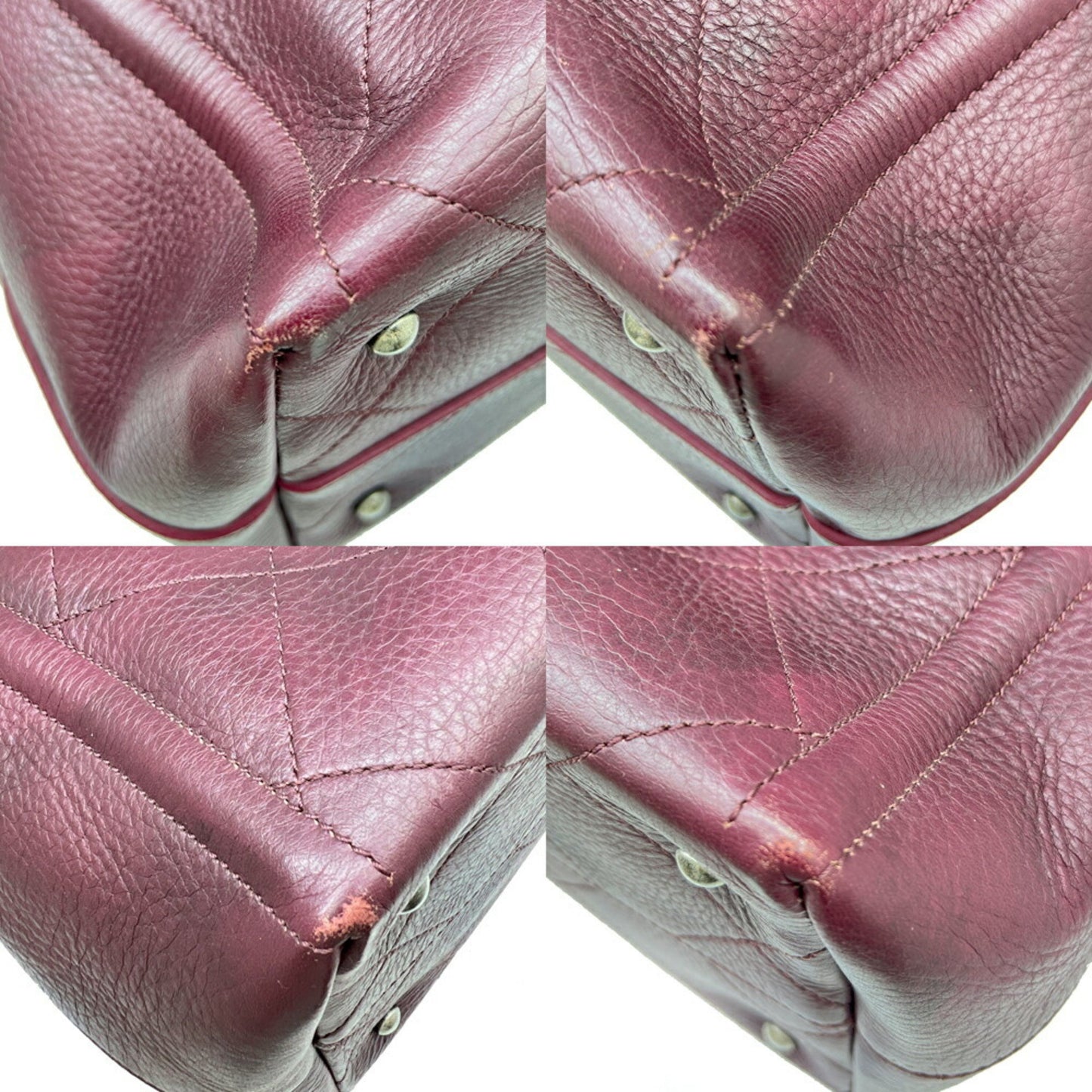Chanel Chanel Shoulder Bag Matelasse Wine Red Tote Handbag Chain