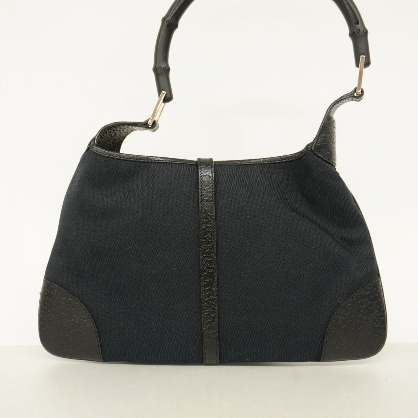 Gucci Bamboo 001 4060 Canvas Handbag Black