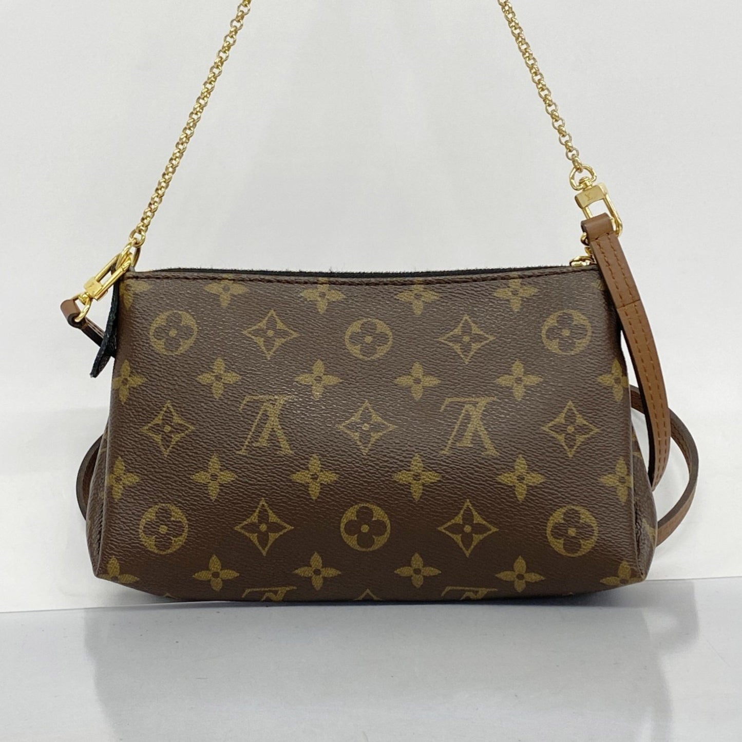 Louis Vuitton Monogram Pallas Clutch Shoulder Bag M41639 Brown