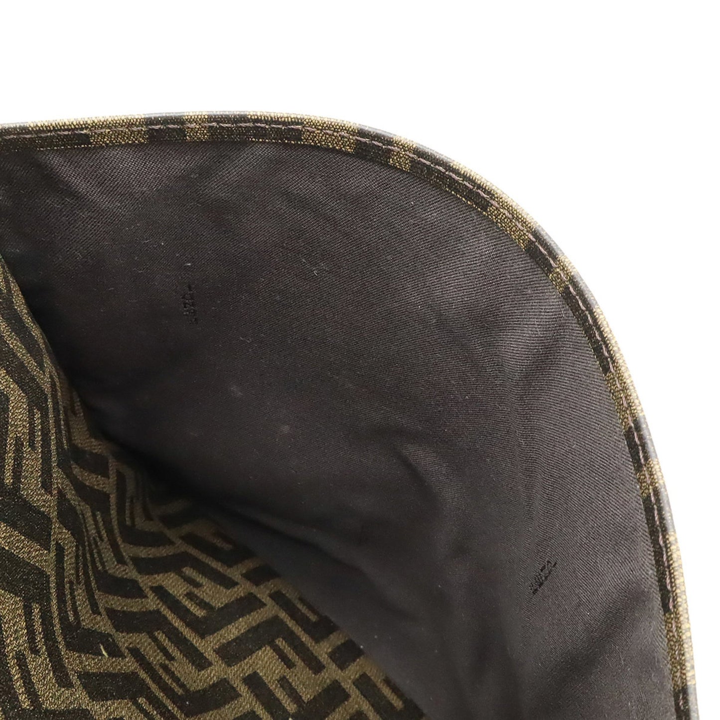 Fendi Zucca Pattern Shoulder Bag In Pvc And Leather