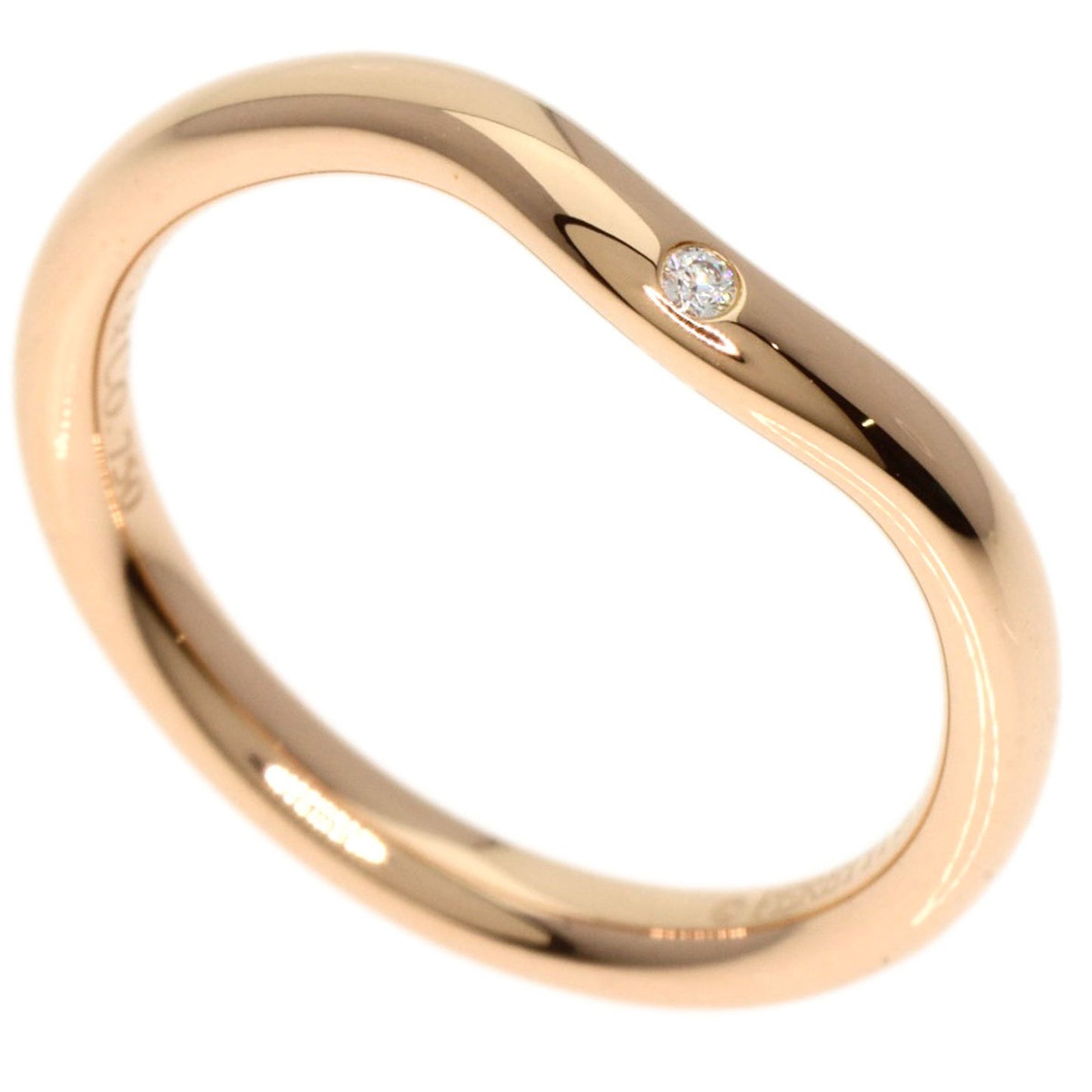 Tiffany Curved Band 1P Diamond Ring