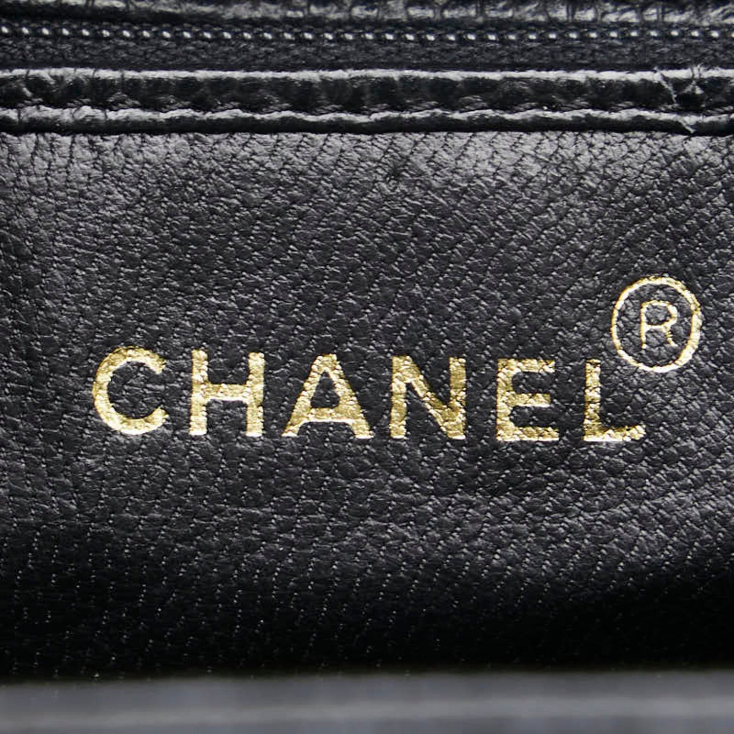 Chanel Coco Mark Chain Shoulder Bag Tote Black Caviar Skin