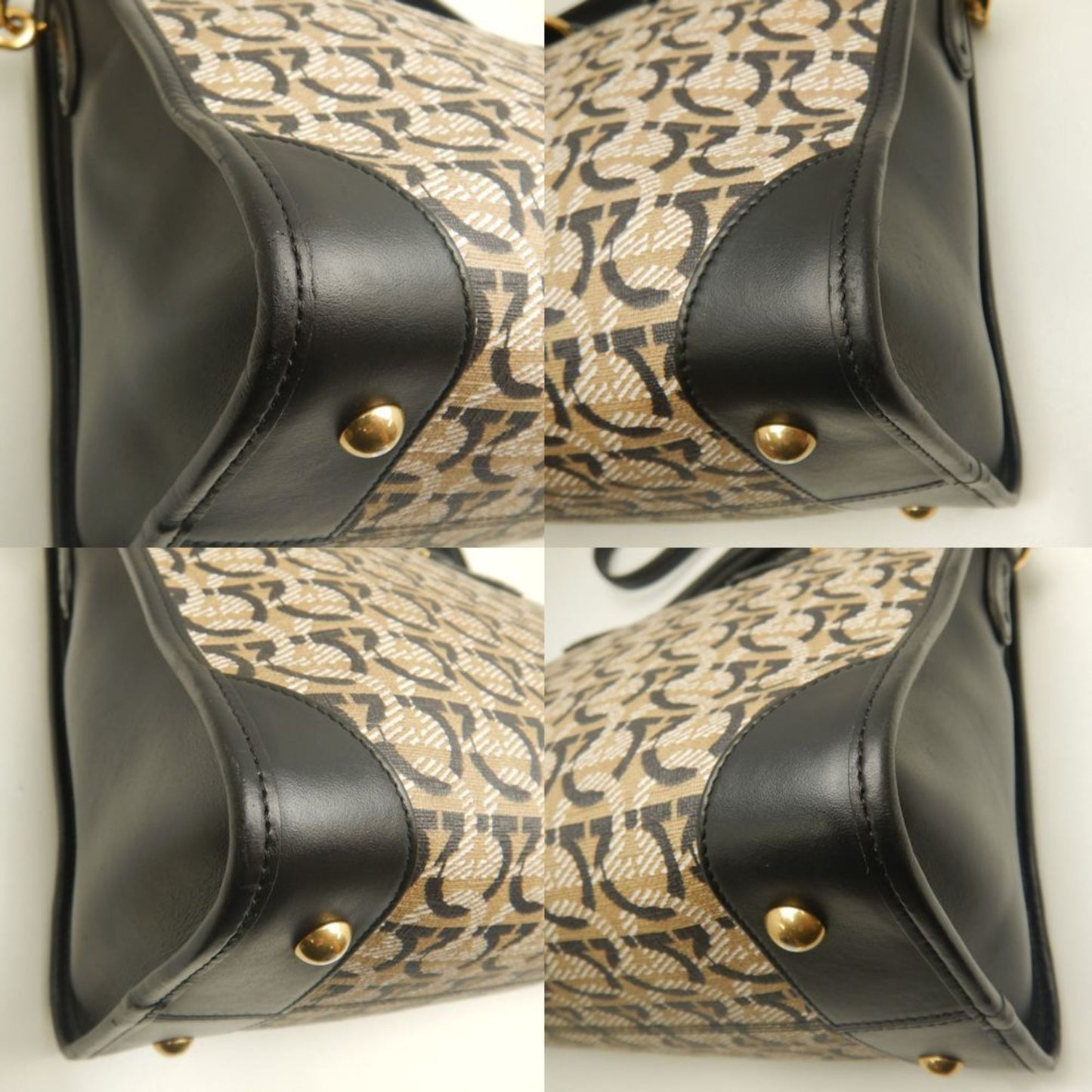 Salvatore Ferragamo Fz-21.1074 Gancini Handbag In Beige