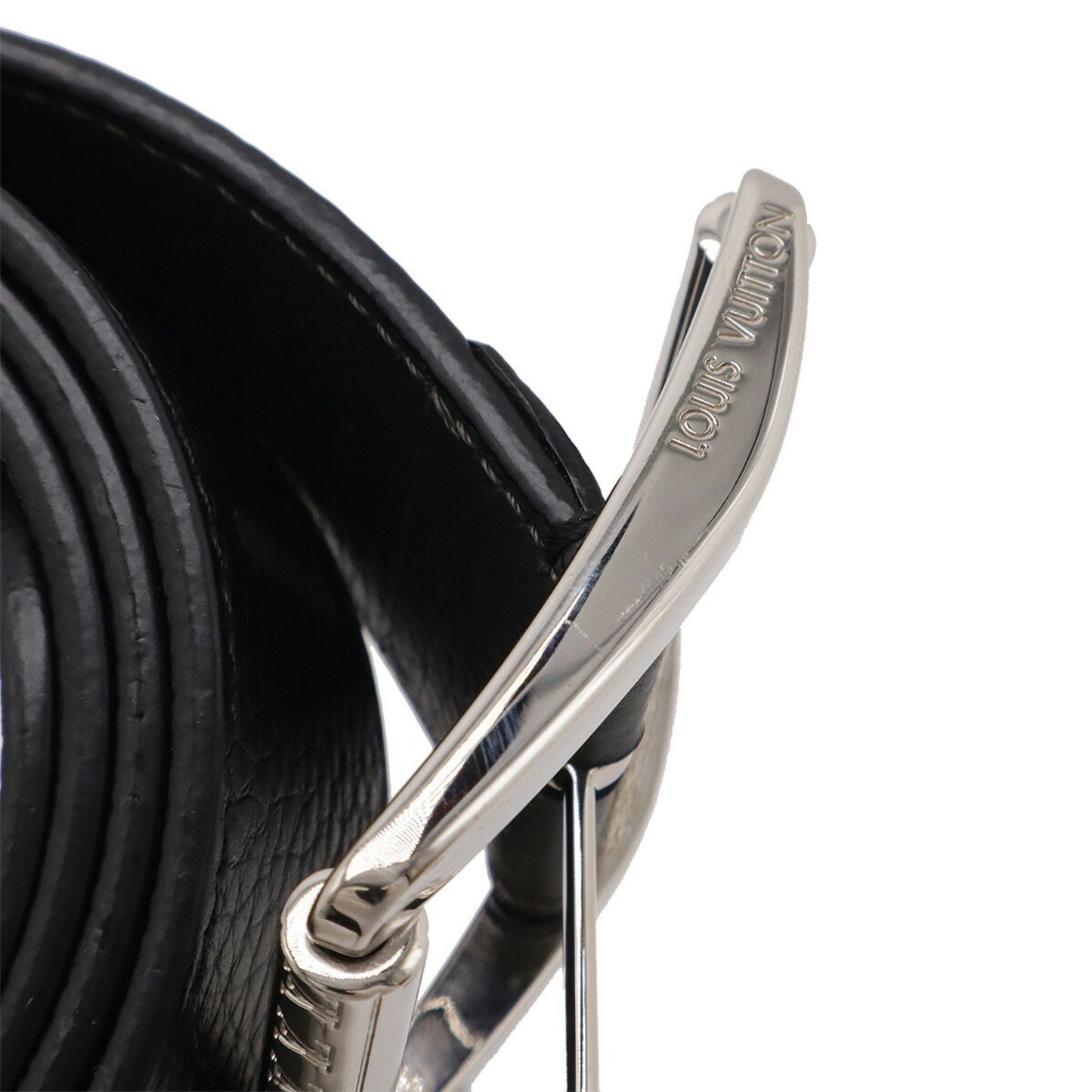 Louis Vuitton Louis Vuitton Santur Reverso Reversible 40Mm Belt Taurillon Leather Black Grey #95