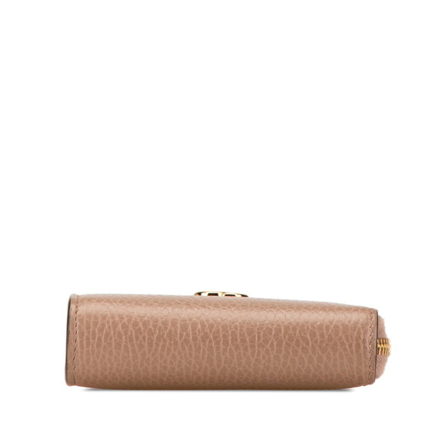 Gucci Gg Marmont L-Shaped Bi-Fold Wallet 658609 Beige Pvc Leather
