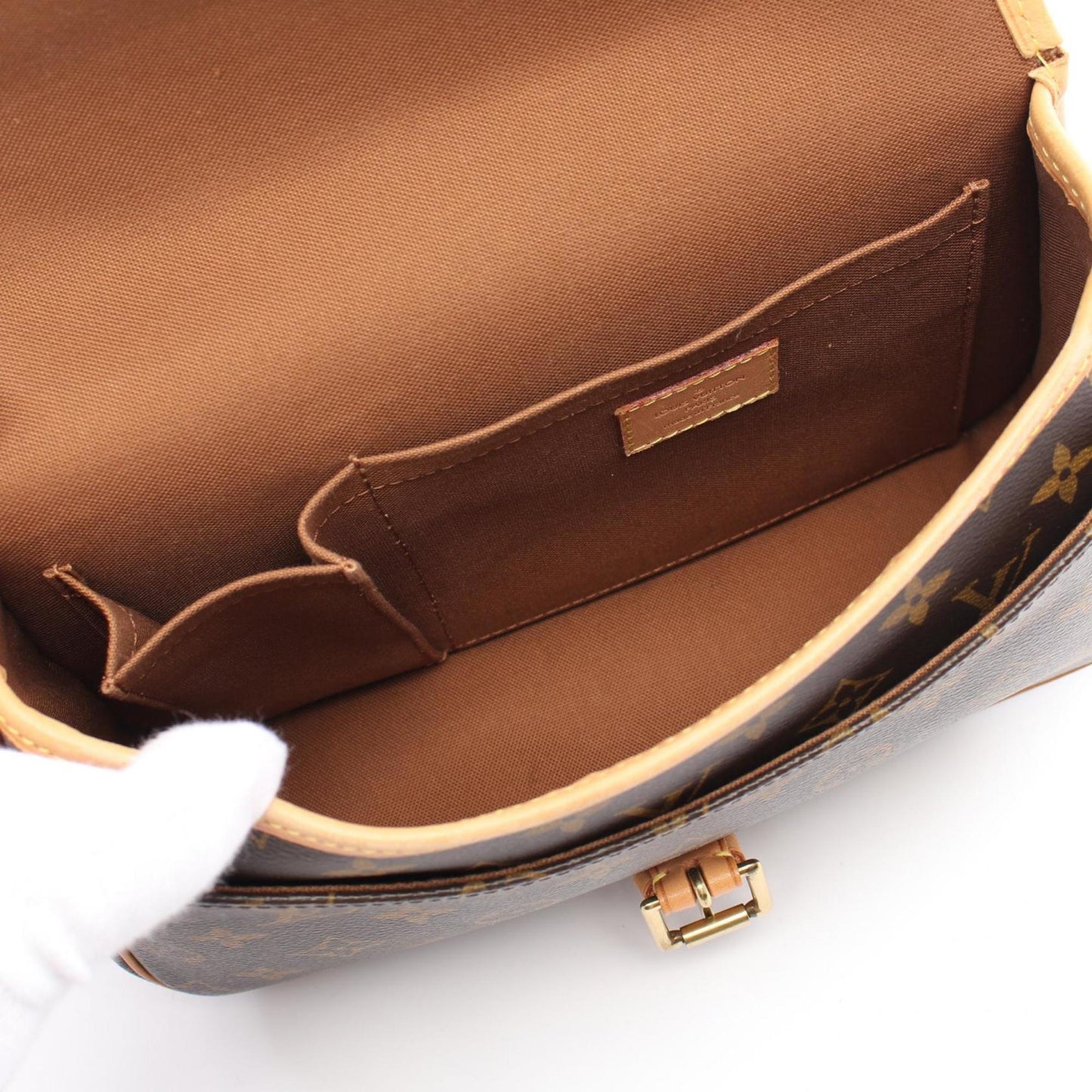 Louis Vuitton Sologne Shoulder Bag Coated Canvas Leather Monogram