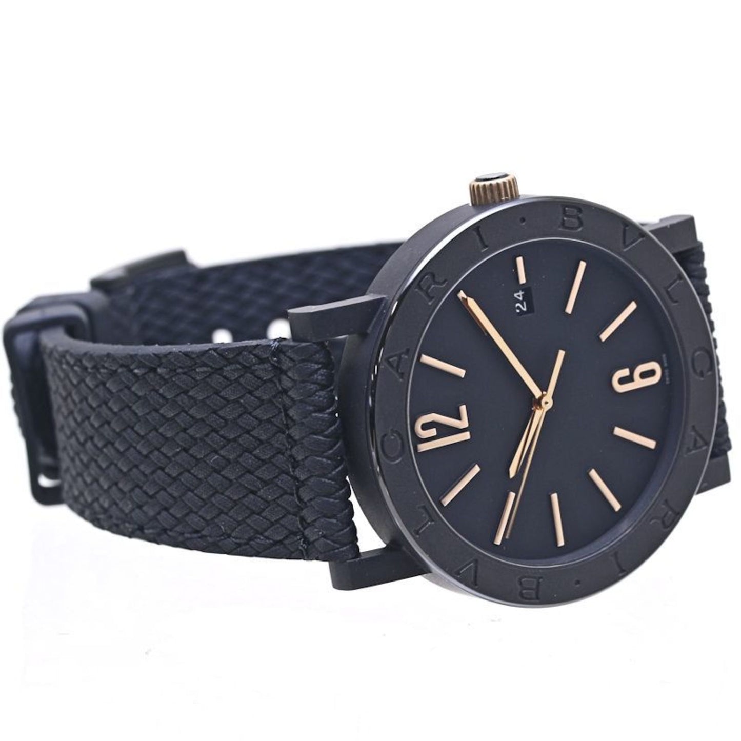 Bvlgari Solotempo Watch 102929 Bb41S Stainless Steel X Rubber