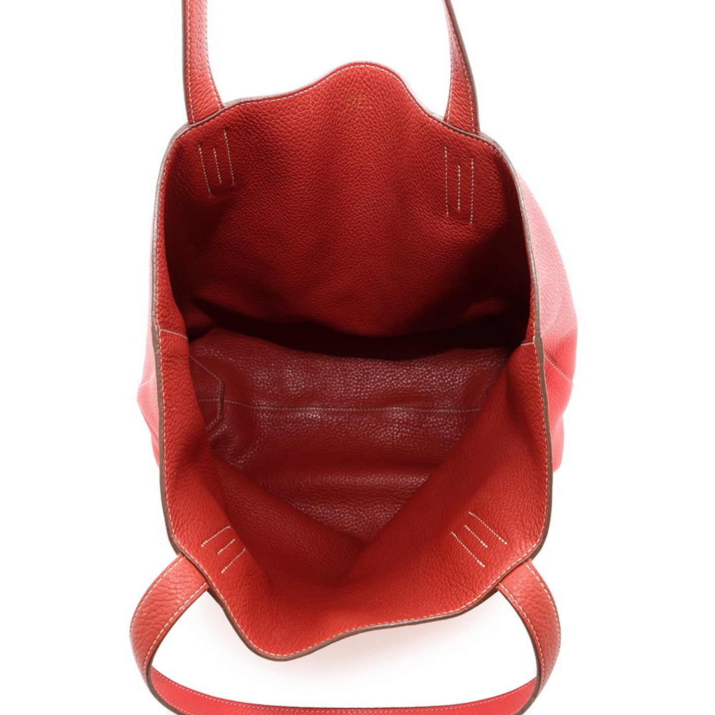 Hermes Tote Bag Double Sens 45 Rose Jaipur Sanguine Taurillon Clemence ?R Stamp