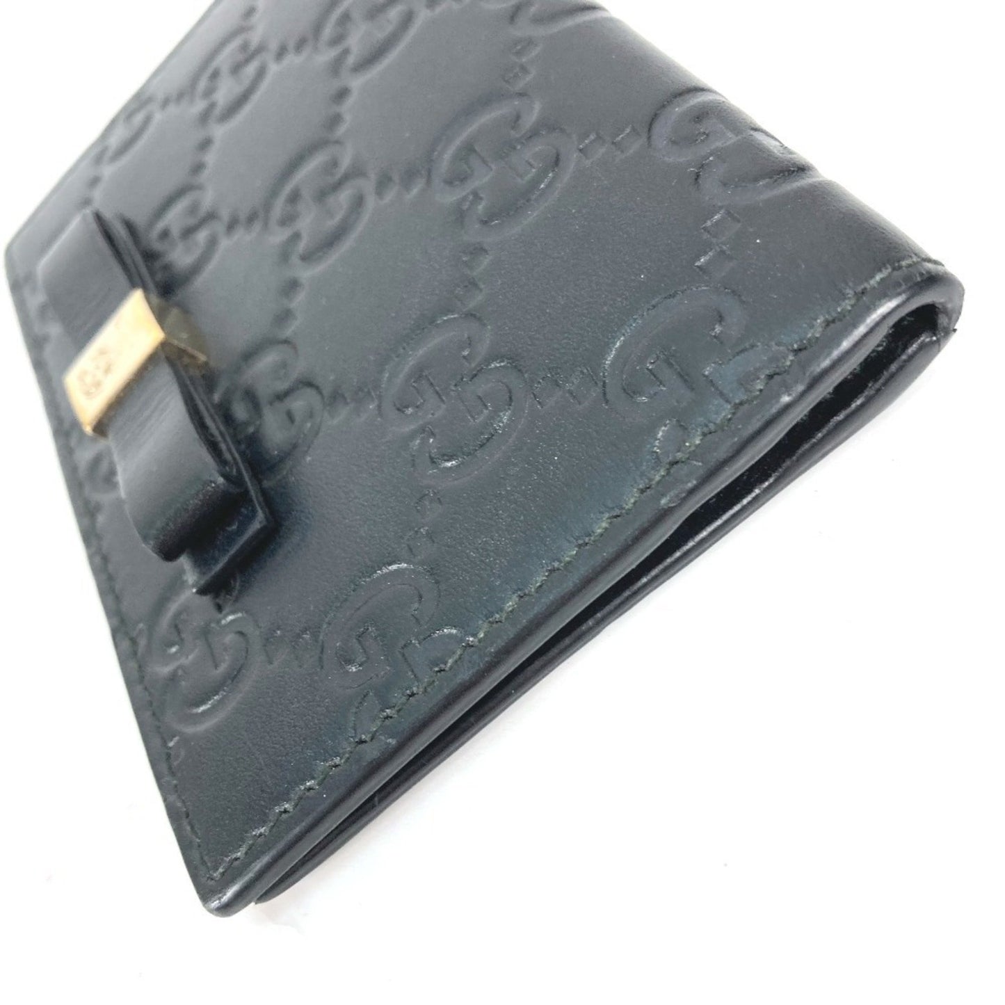 Gucci 451192 Guccissima Gg Ribbon Business Card Case