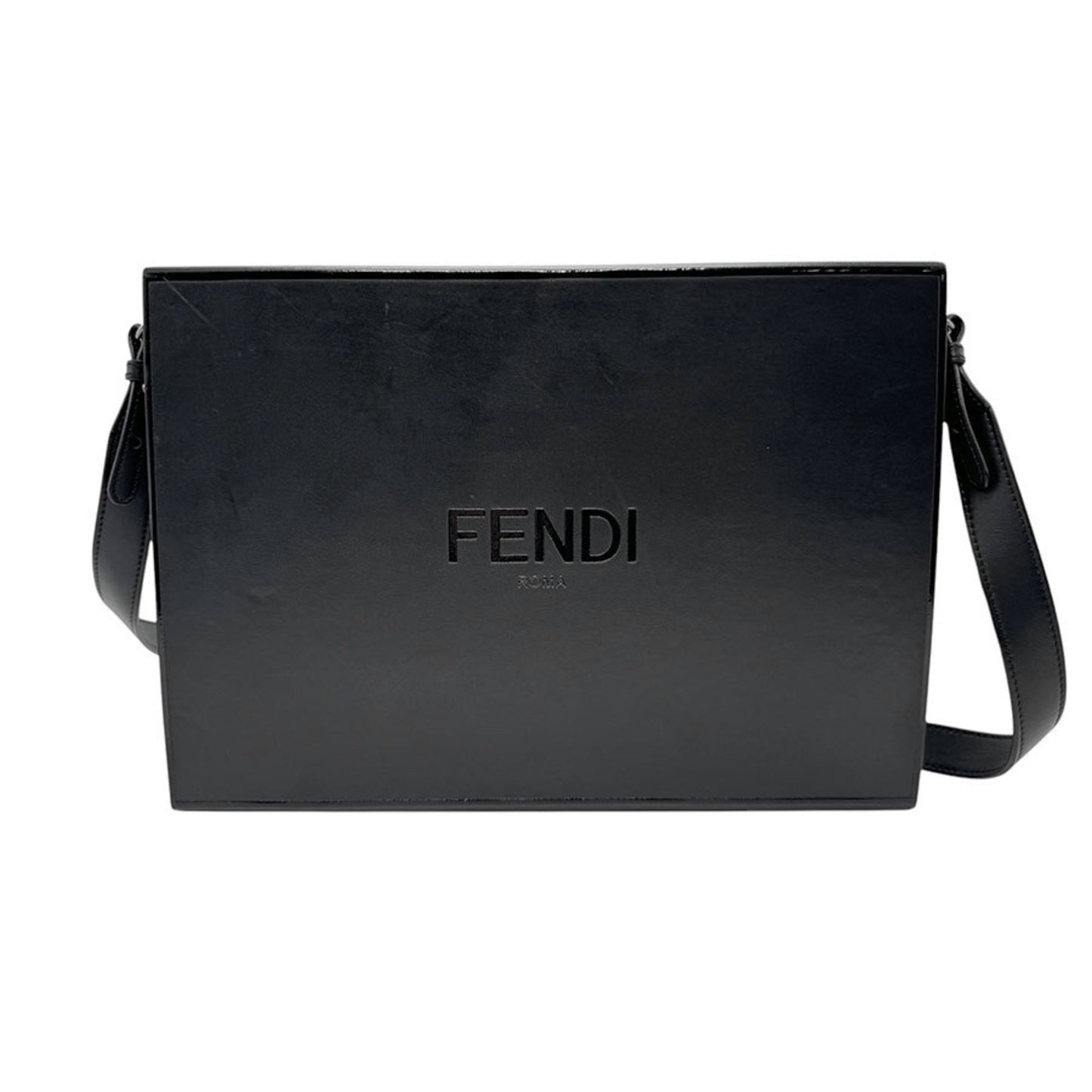 Fendi Shoulder Bag Leather Black