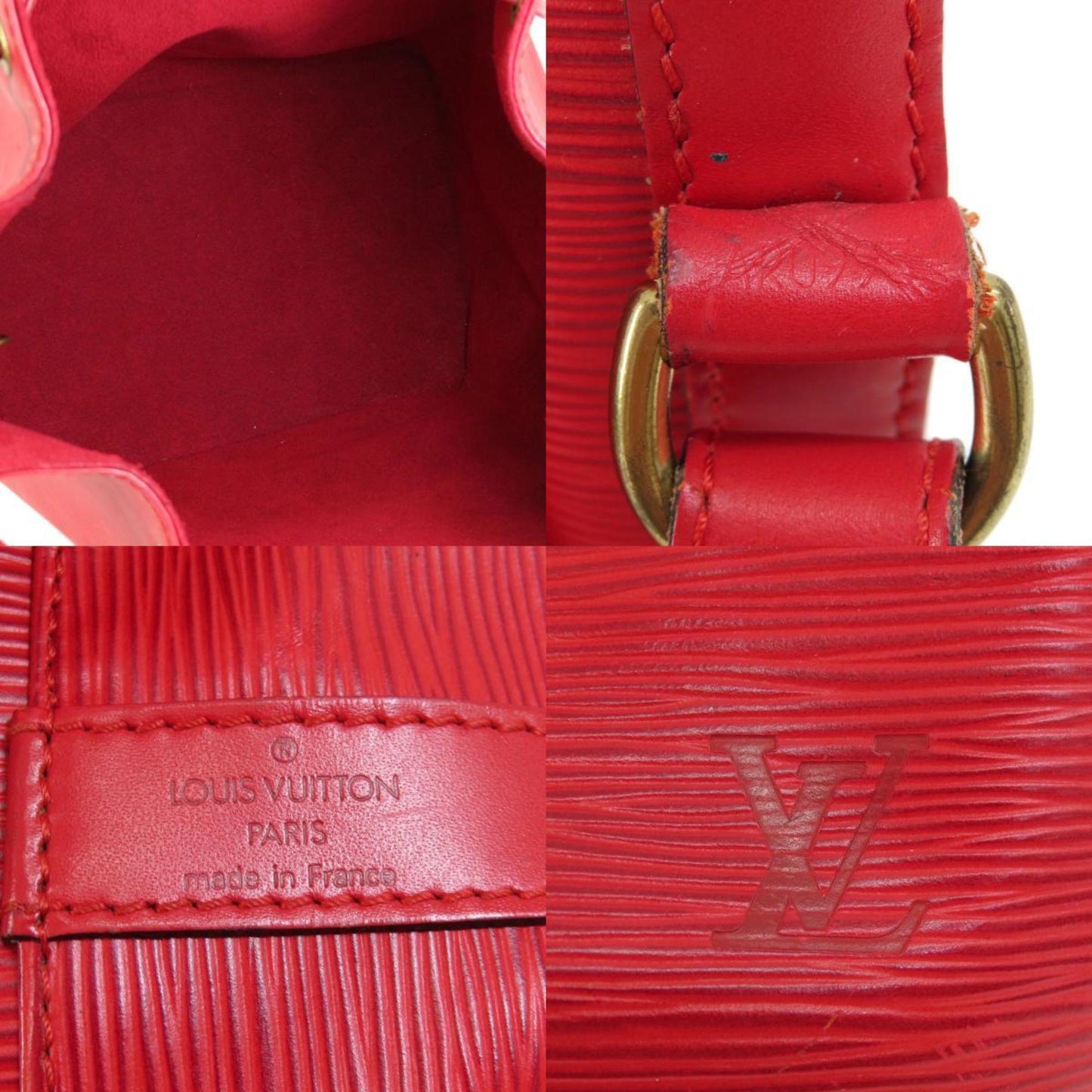 Louis Vuitton M44107 Petit Noe Castilian Red Shoulder Bag Epi Leather